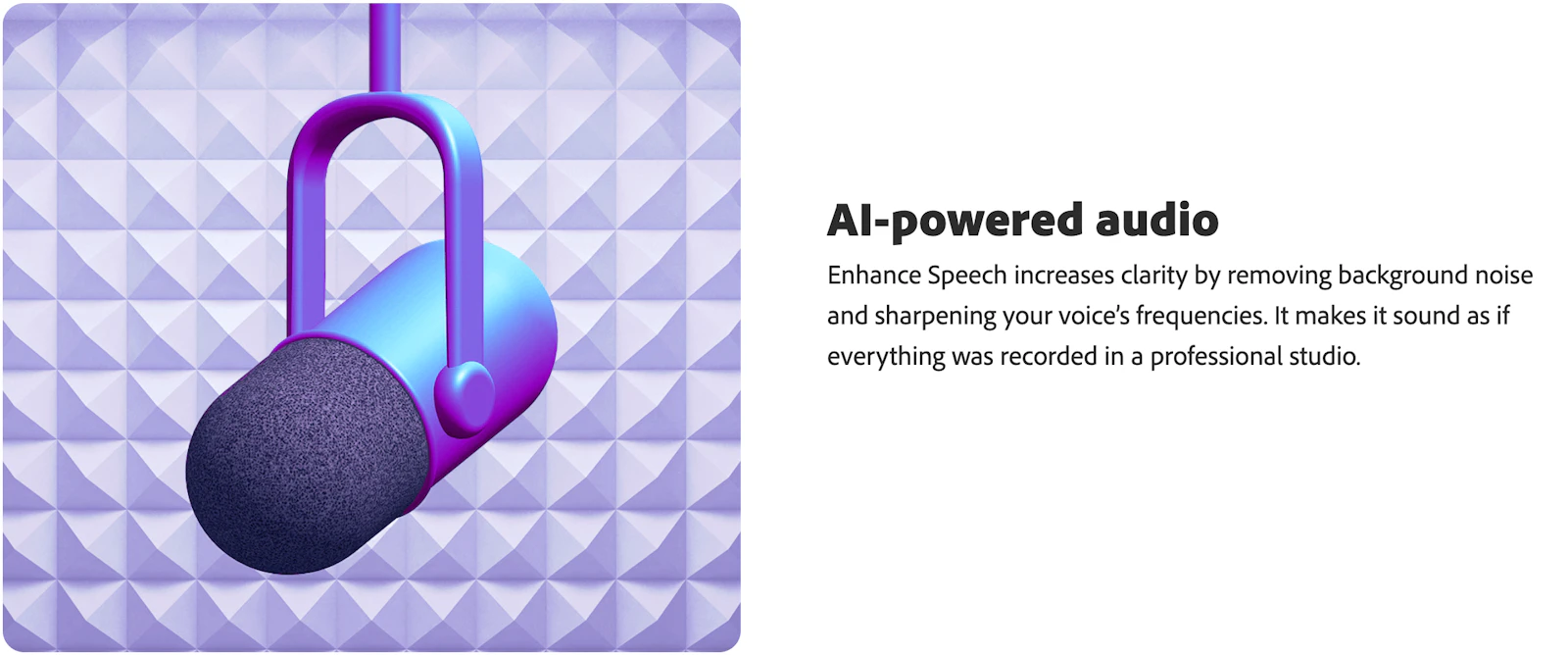 Adobe Podcast screenshot — AI-powered audio recording and editing, all in the web