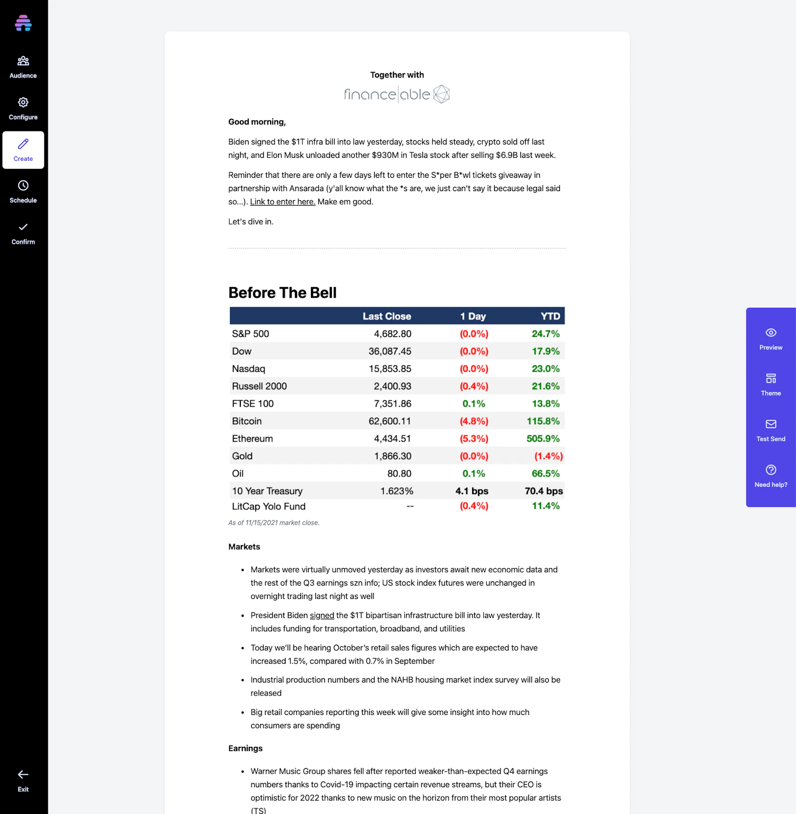beehiiv screenshot — The most creator-friendly newsletter platform, period.