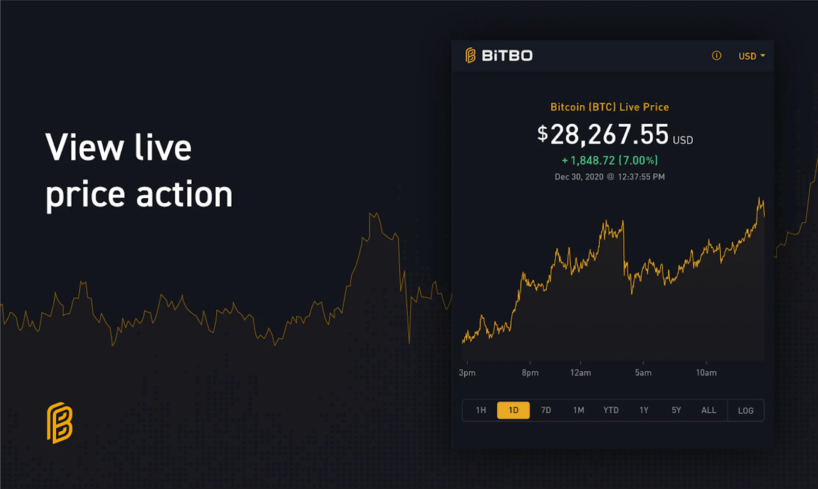 Bitbo screenshot — Real-time Bitcoin dashboard