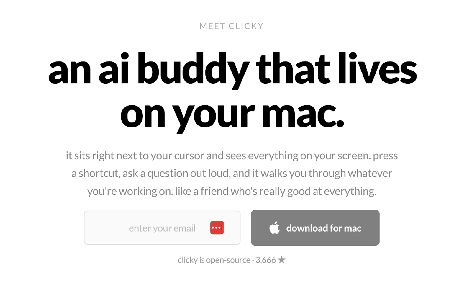 Clicky preview