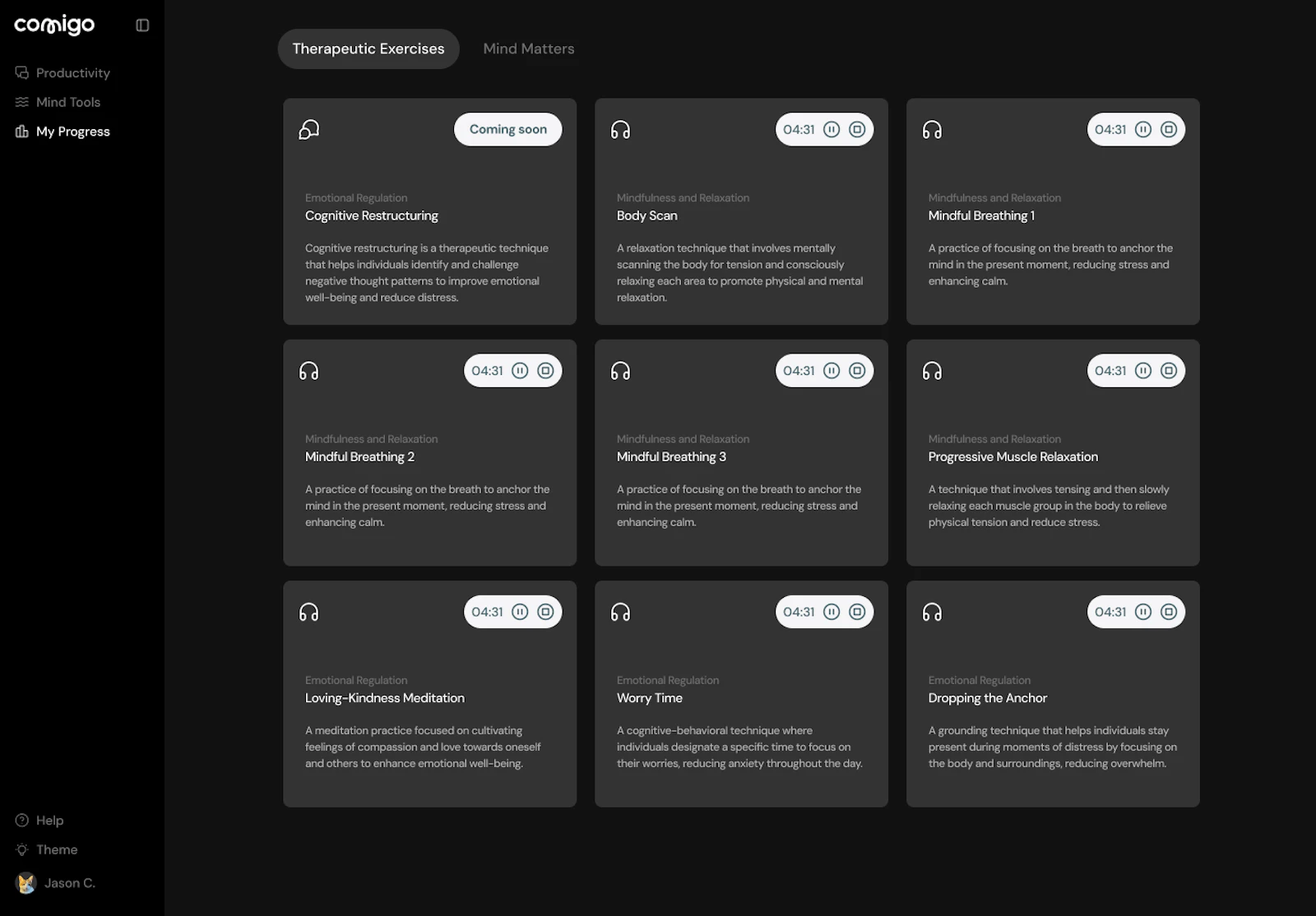 Comigo screenshot — AI productivity co-pilot for people with ADHD
