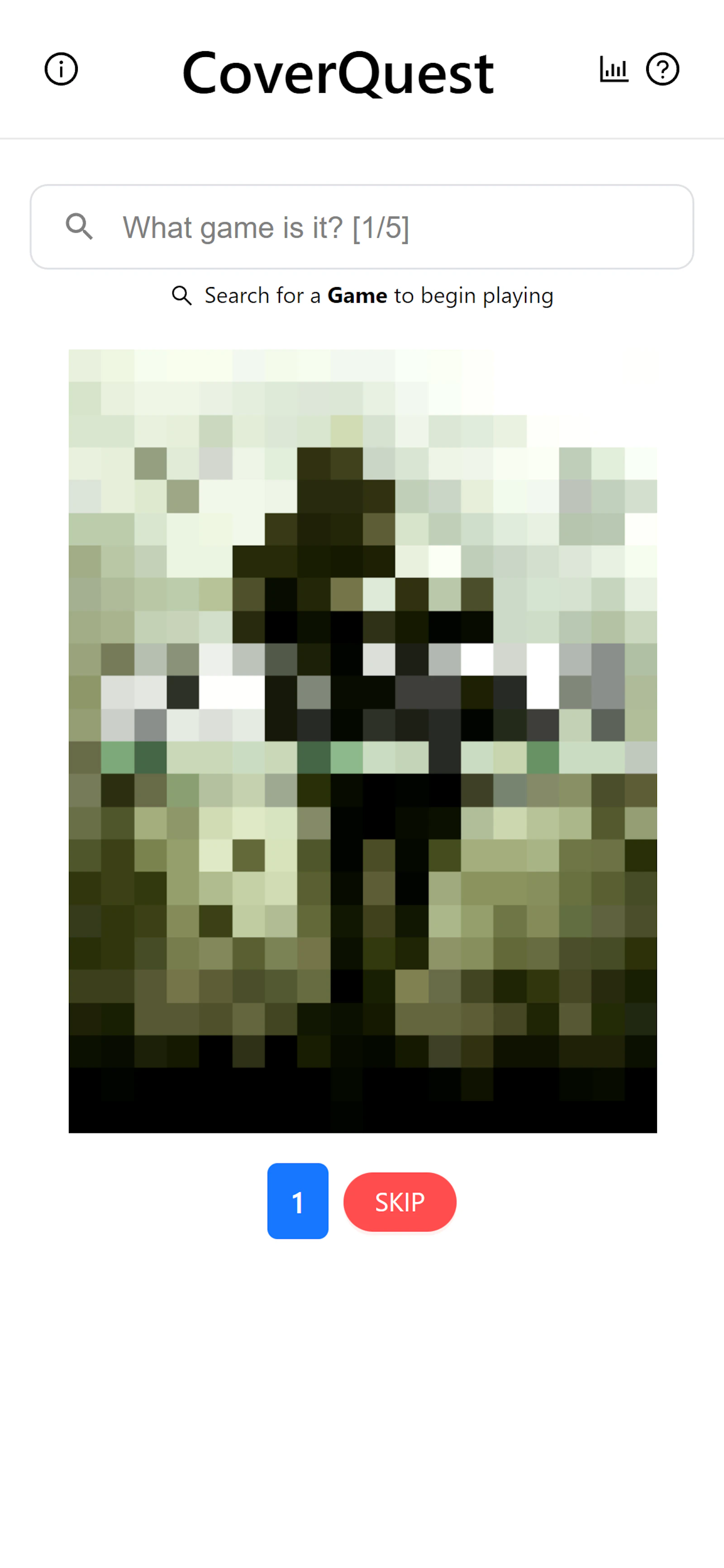 CoverQuest screenshot — Guess the game cover in 5 tries or less - play daily