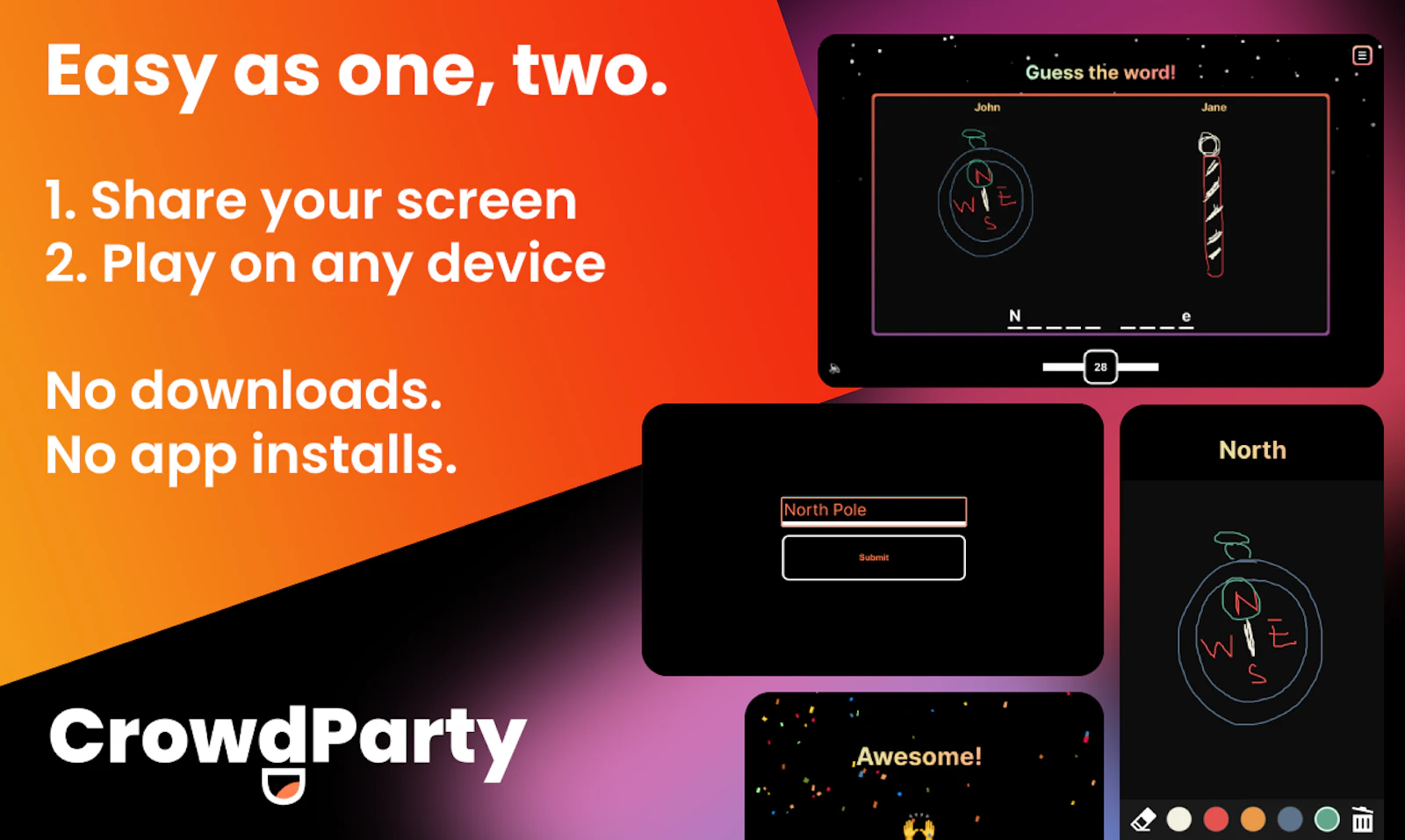 CrowdParty screenshot — Fun and easy Zoom games for those WFHing