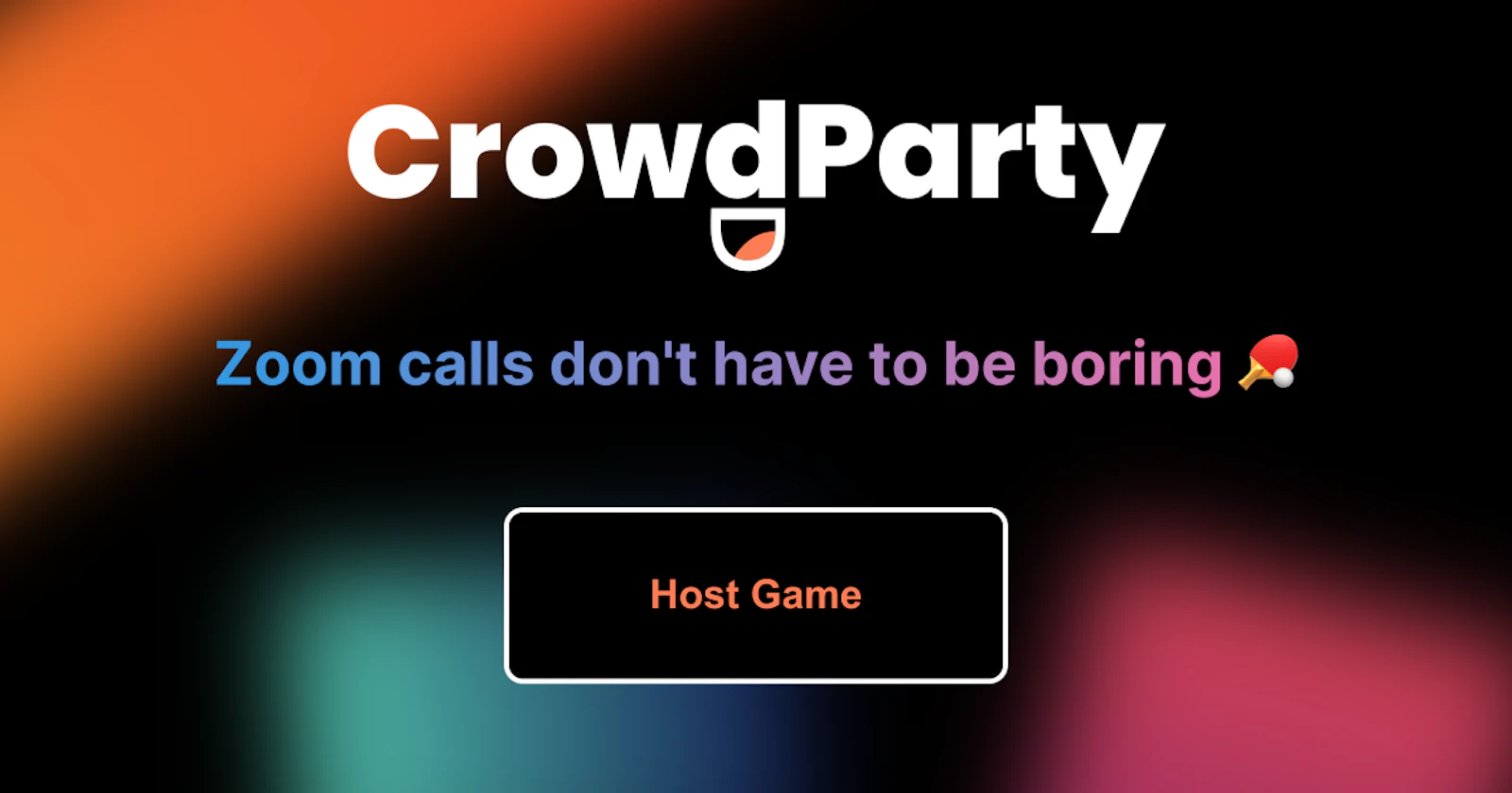 CrowdParty screenshot — Fun and easy Zoom games for those WFHing