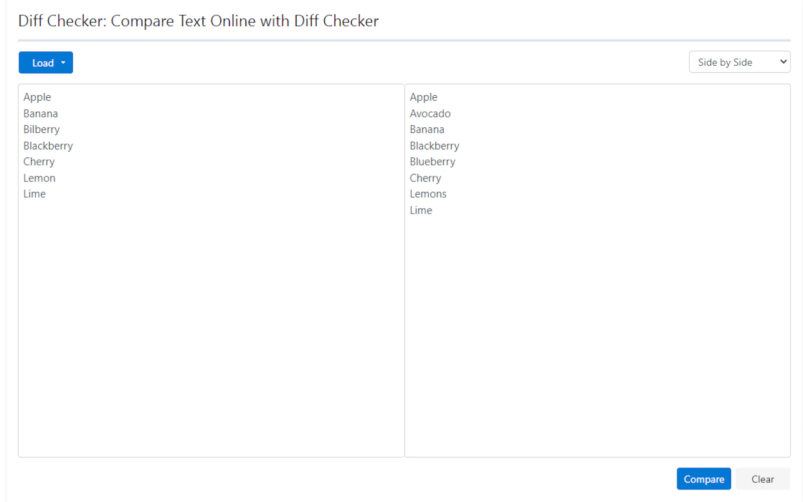 Diff Checker preview