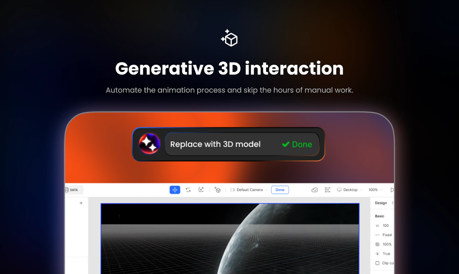 Dora AI (Alpha) screenshot — Generating powerful websites, one prompt at a time