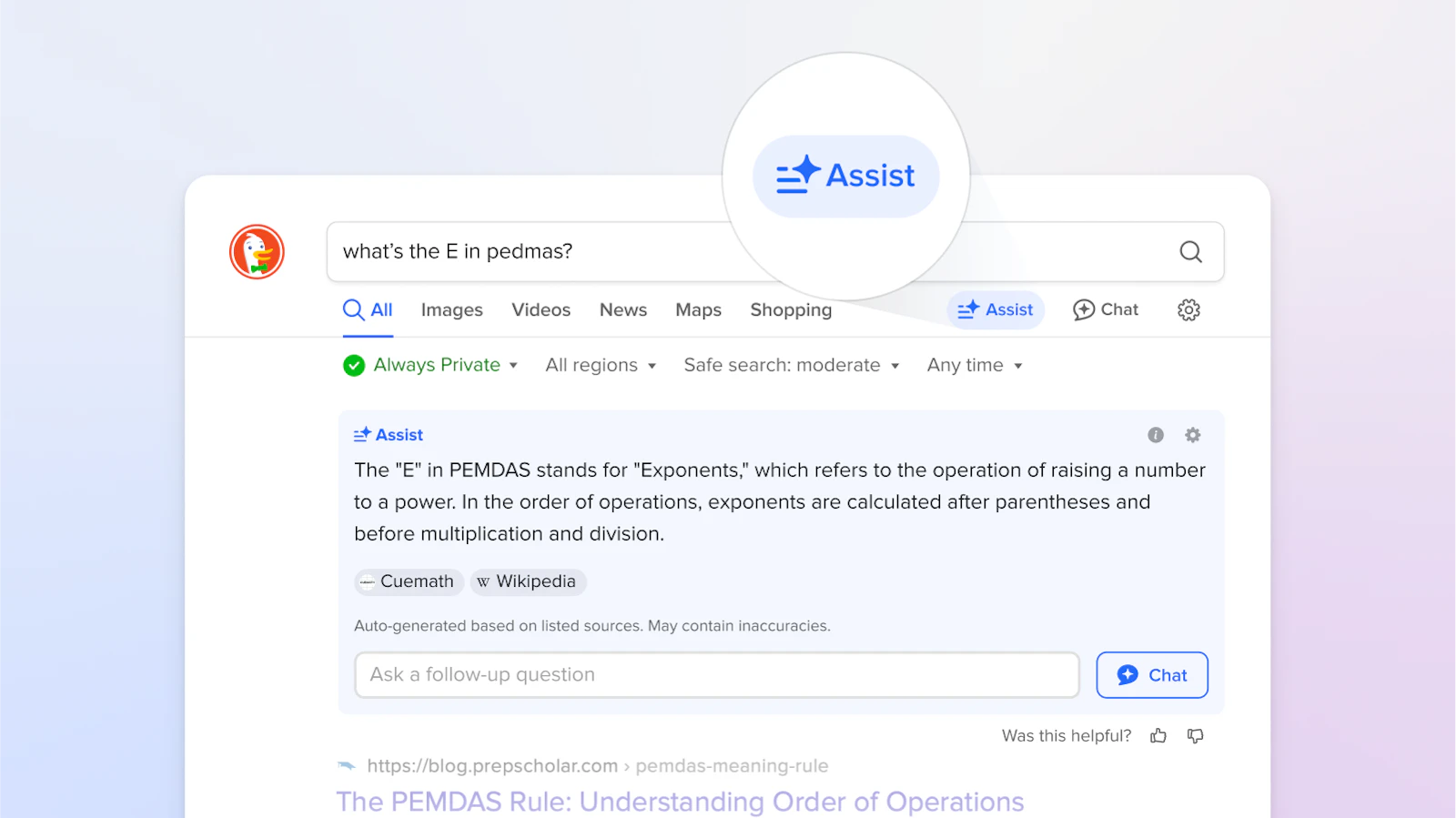 Duck.ai screenshot — Private AI chat from DuckDuckGo