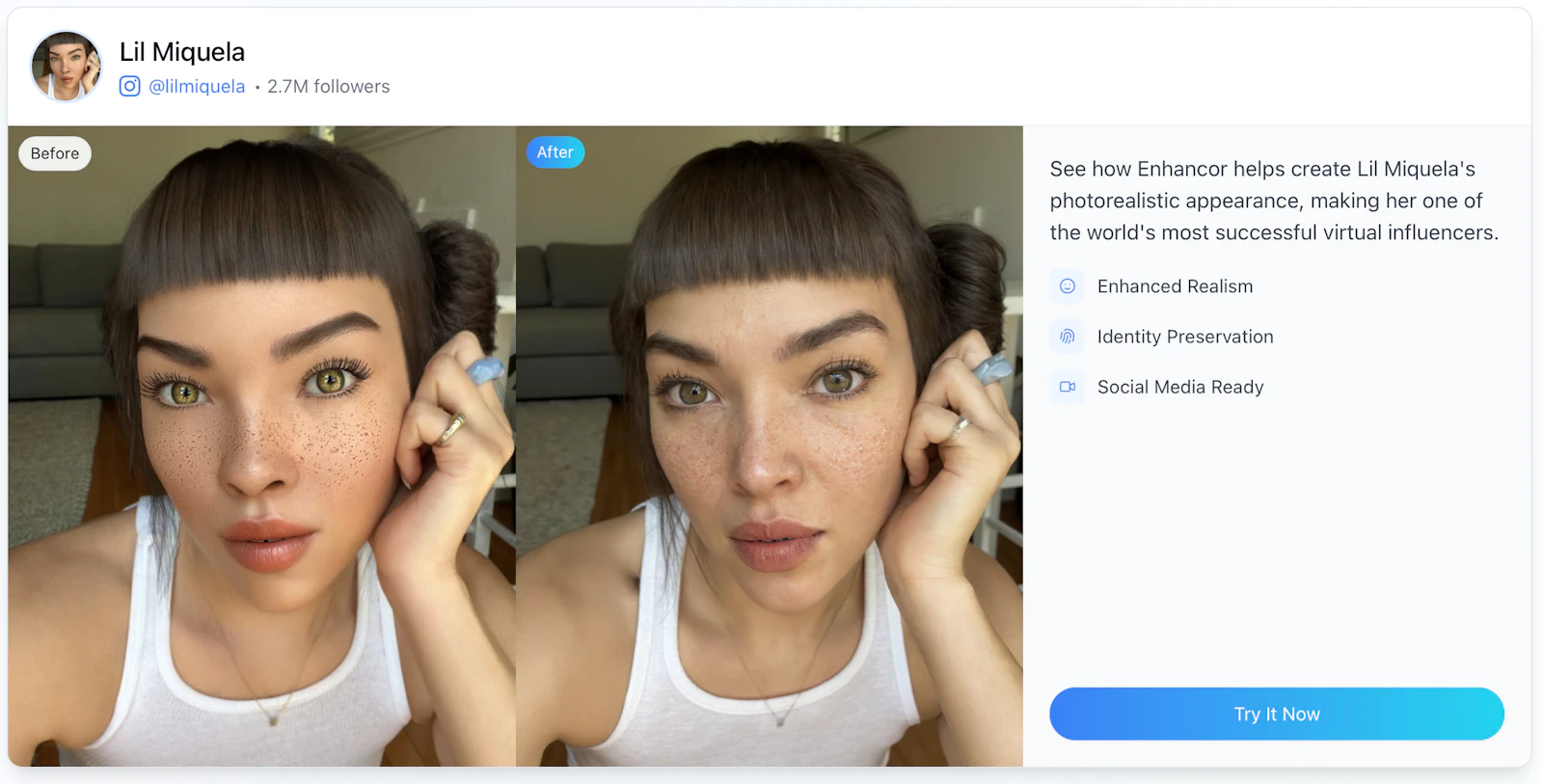 Enhancor screenshot — AI-Powered Skin Texture Enhancement Tool