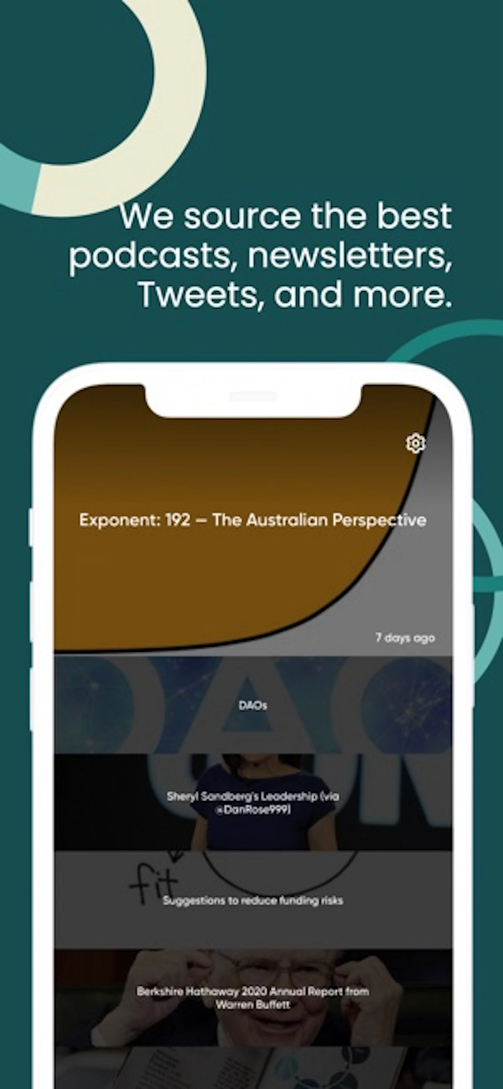 Fathom screenshot — SparkNotes for the internet, via 5 min audio summaries.