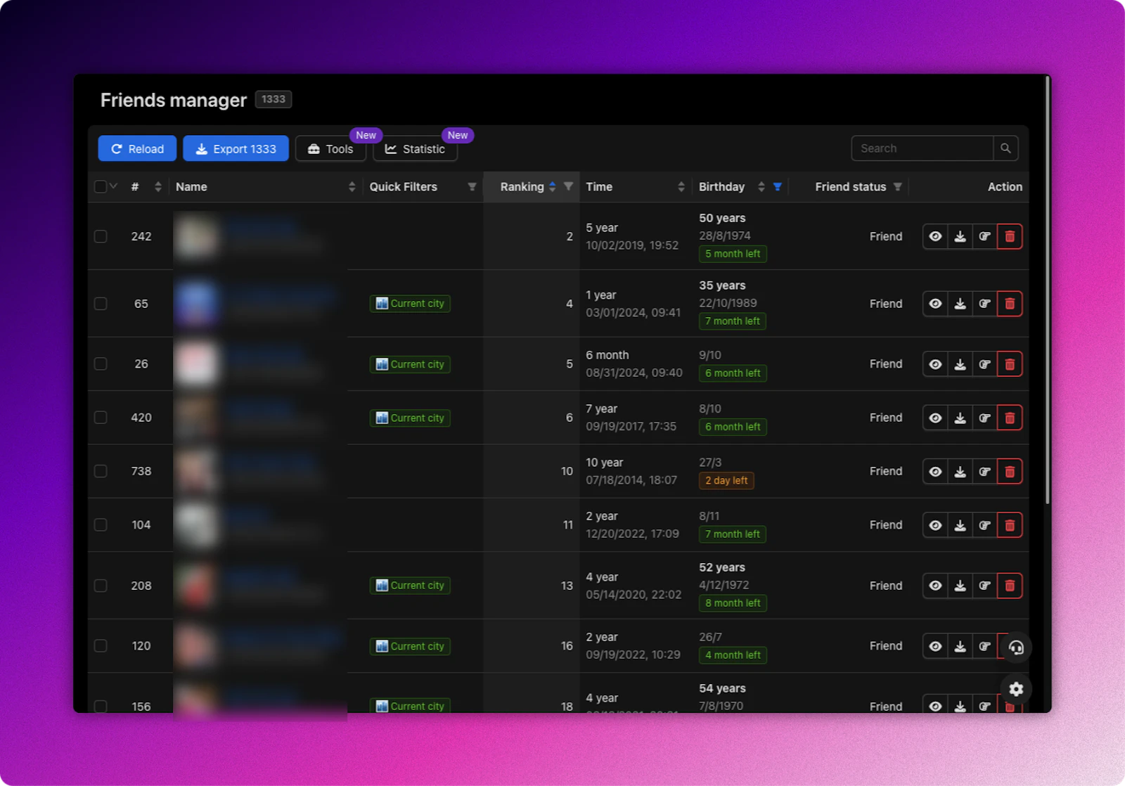 FB AIO screenshot — All in one Toolbox for manage your social accounts