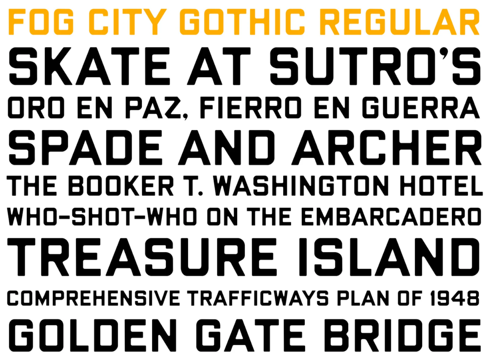 Fog City Gothic screenshot — A new typeface, reviving a San Francisco classic