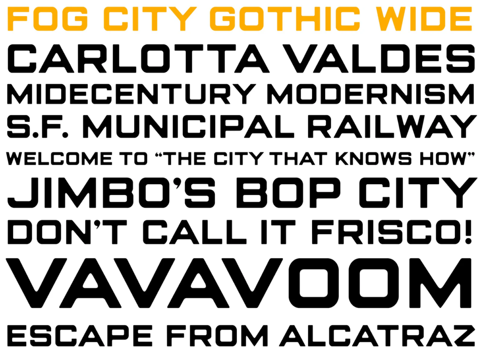 Fog City Gothic screenshot — A new typeface, reviving a San Francisco classic