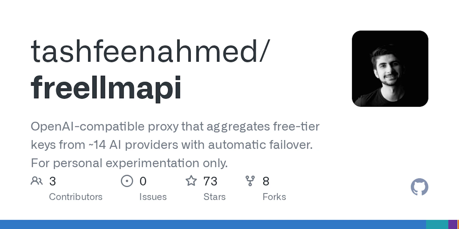 Free LLM API screenshot — Access 1 billion tokens per month for free