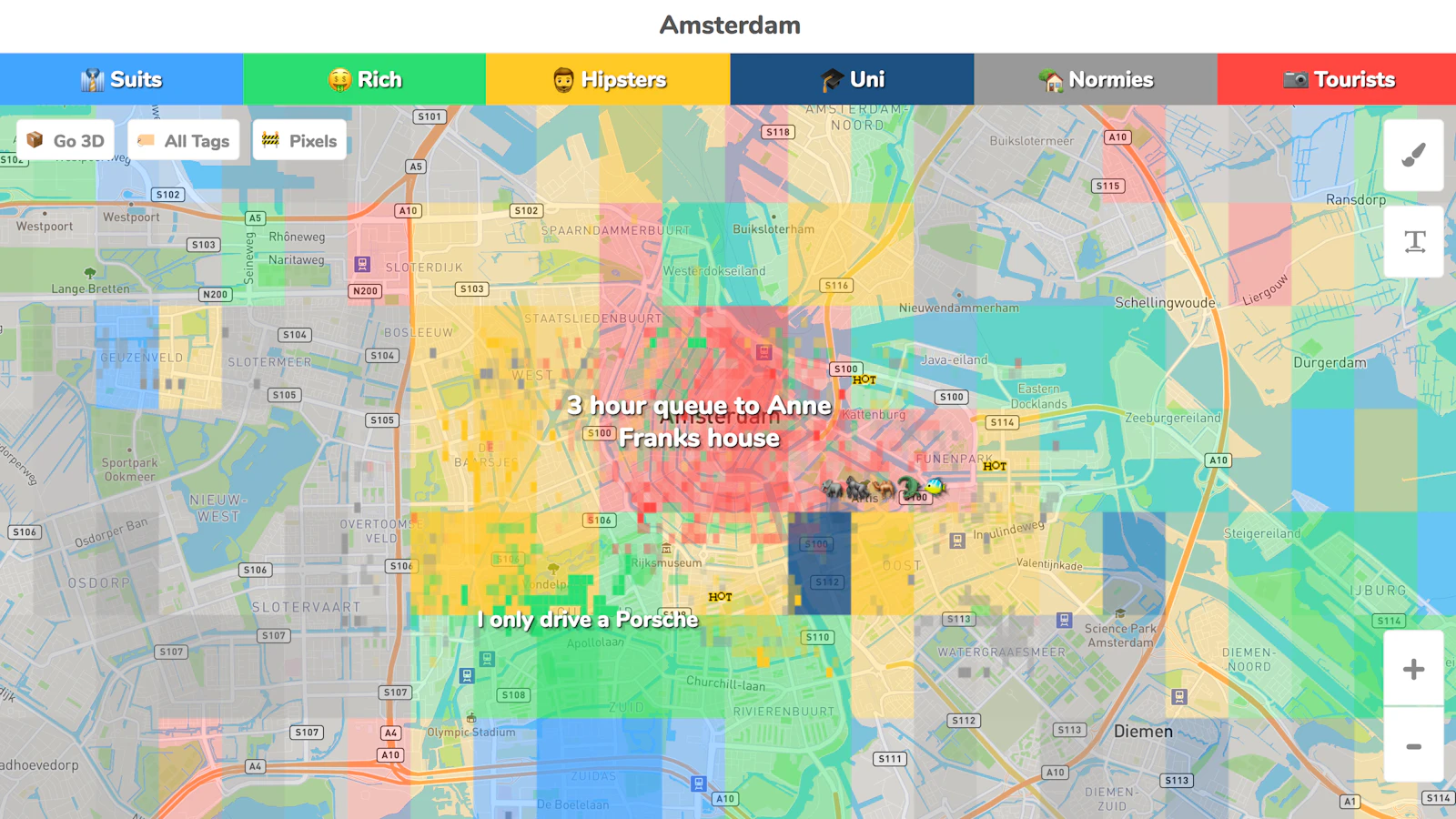Hoodmaps screenshot — Crowdsourced neighborhood 🗺 maps to navigate a city 💫