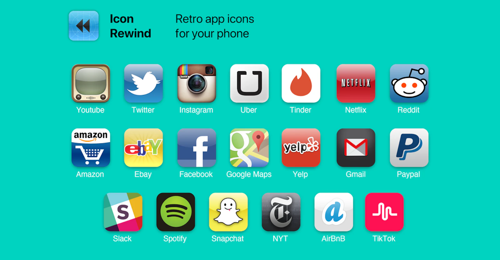 Icon Rewind screenshot — Get old app icons for your phone