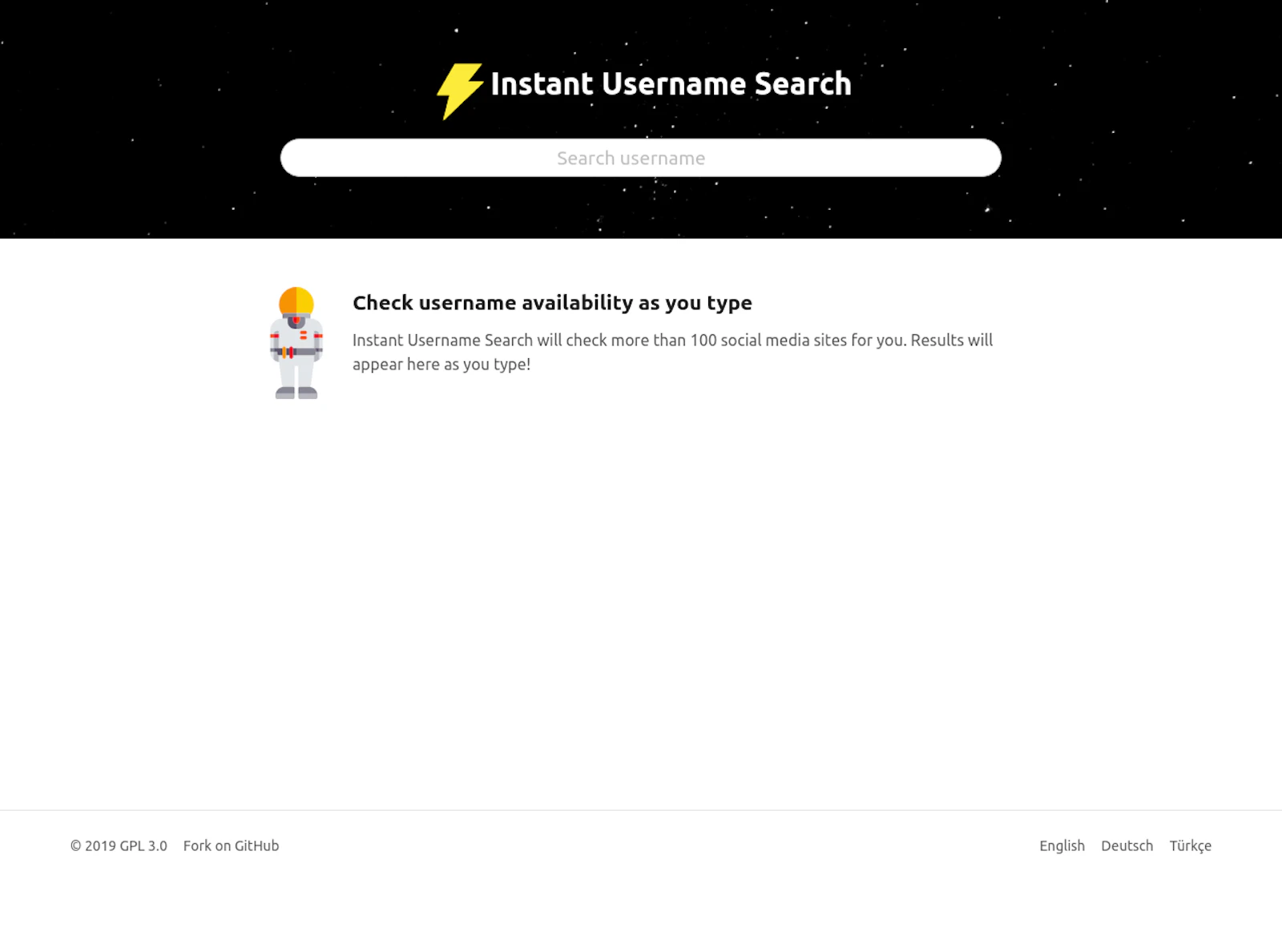 Instant Username Search screenshot