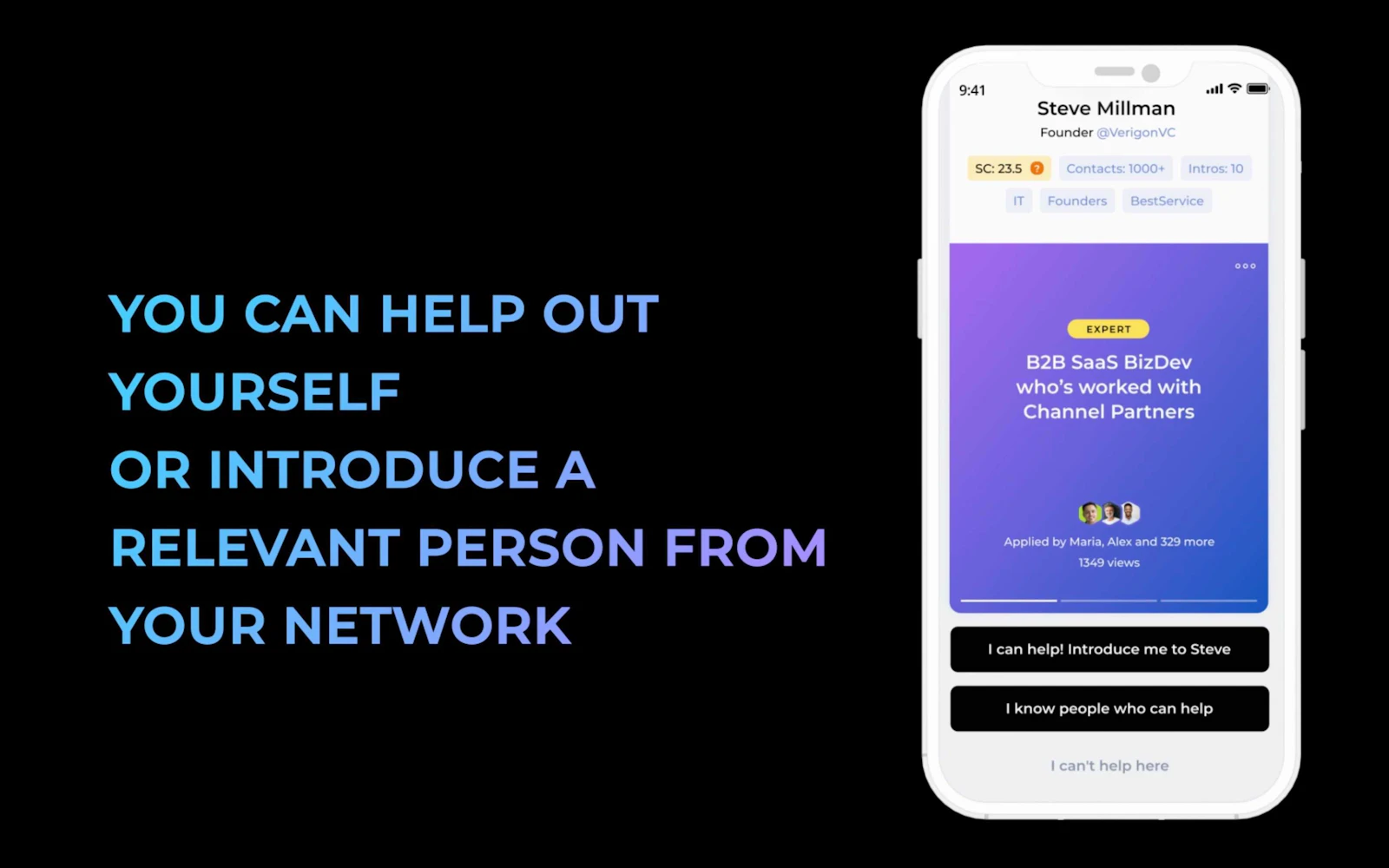 Intch screenshot — Professional networking app