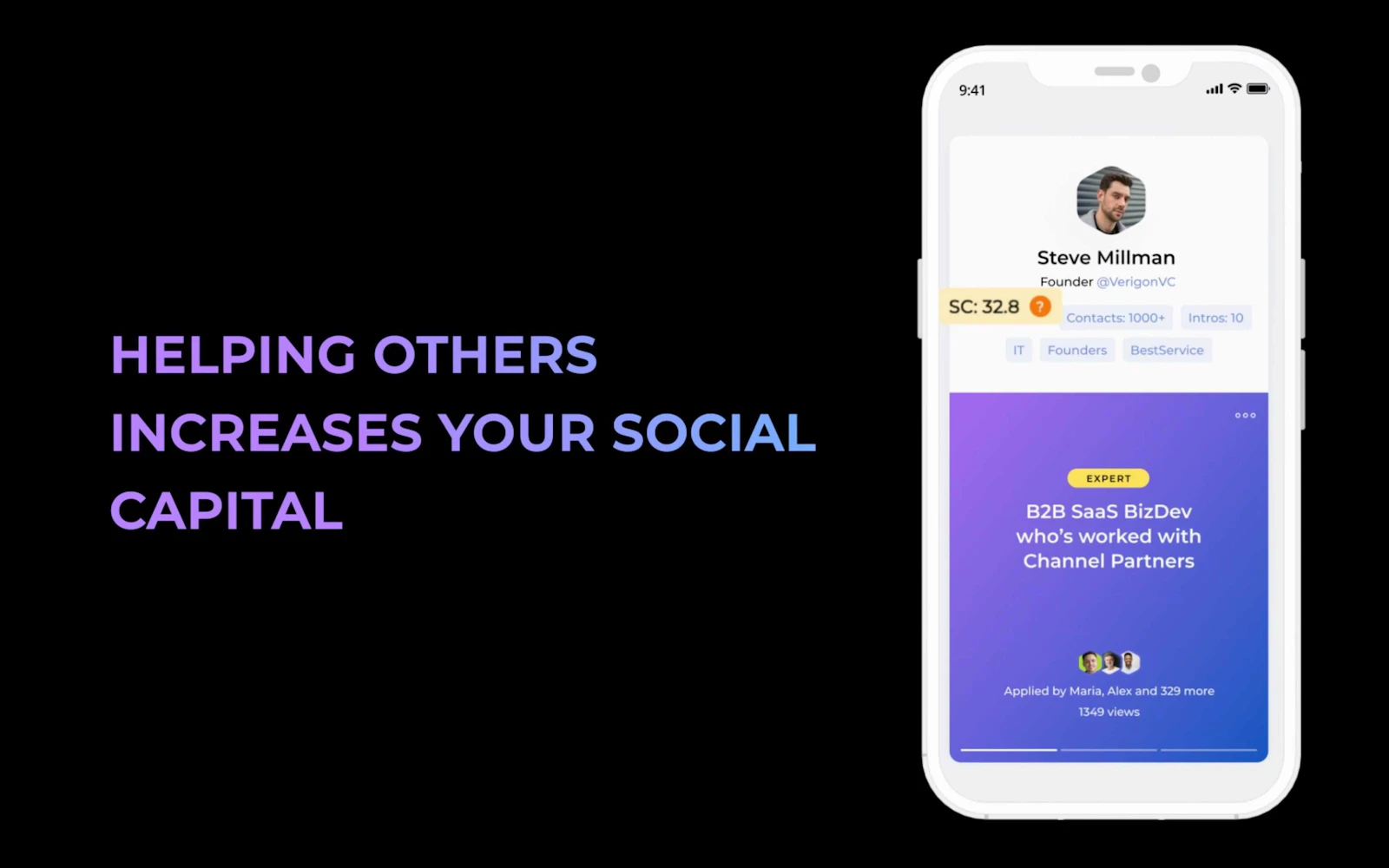 Intch screenshot — Professional networking app