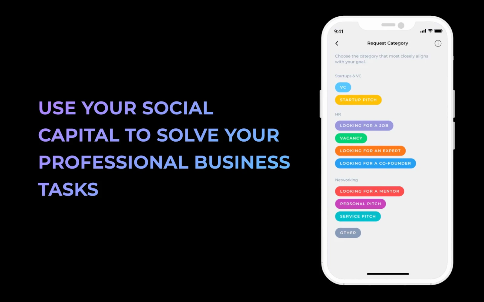 Intch screenshot — Professional networking app