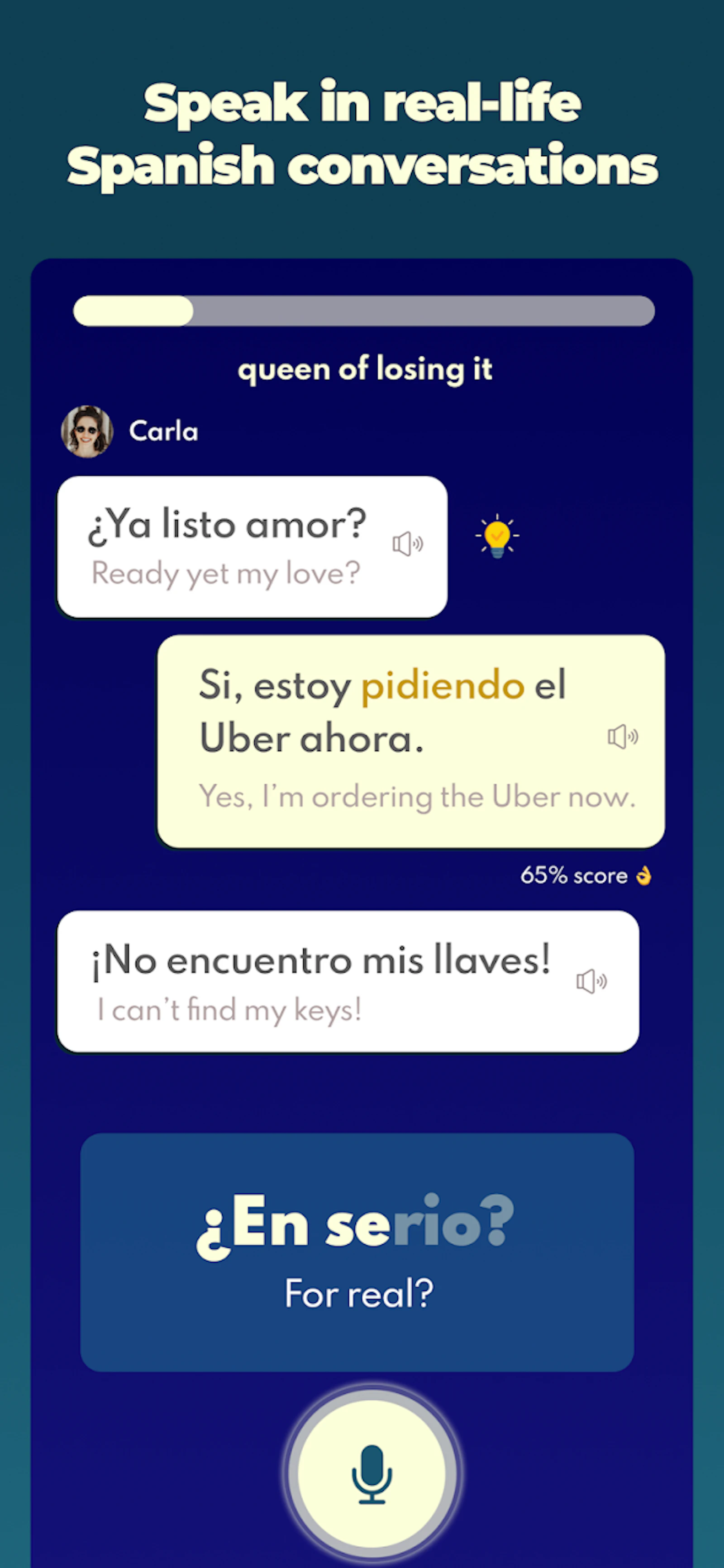 Jumpspeak screenshot — Language immersion 24/7, at a fraction of the price
