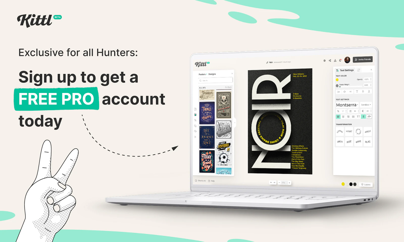 Kittl screenshot — The most intuitive and easy-to-use design platform