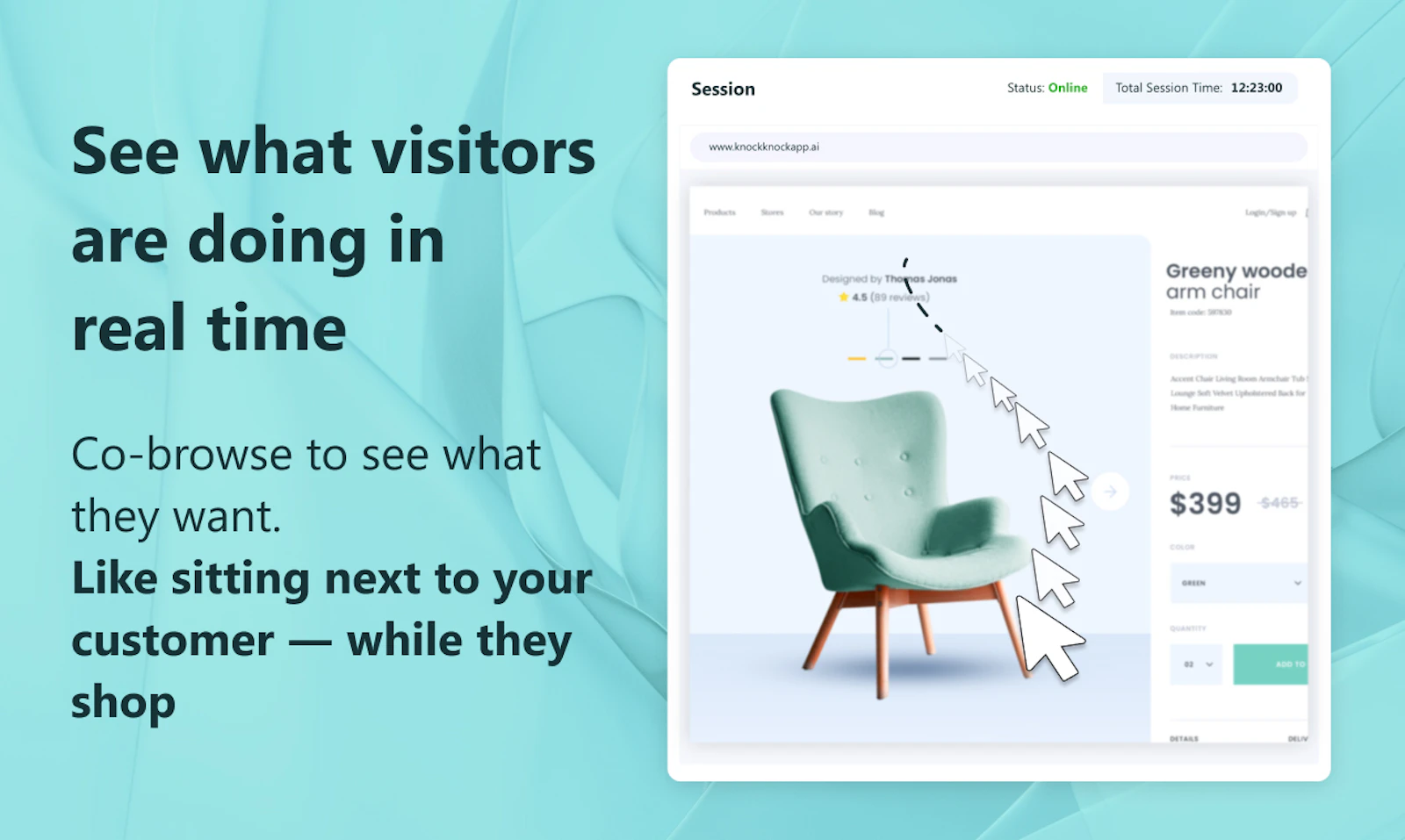 Knock Knock screenshot — A video chat doorbell for websites