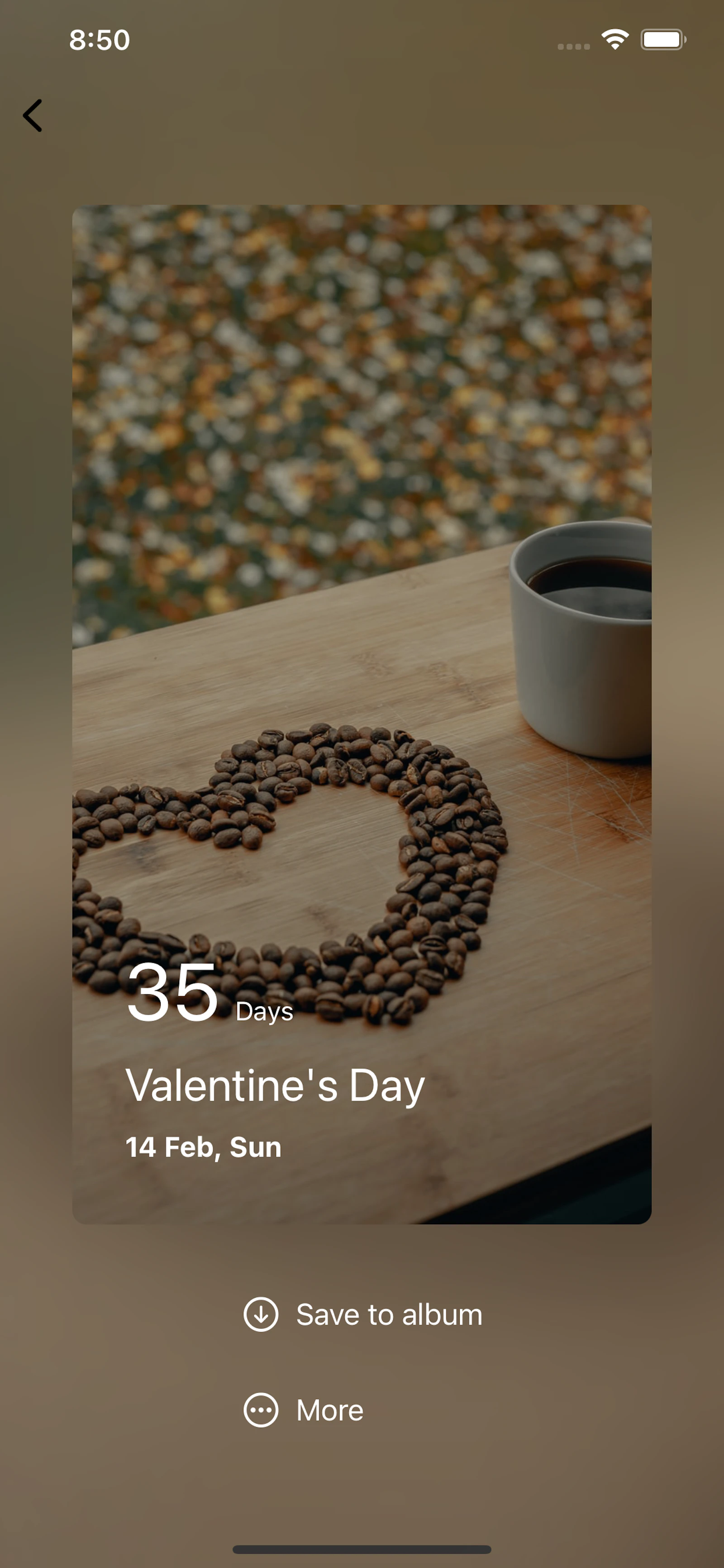 Lemon screenshot — A elegant countdown app