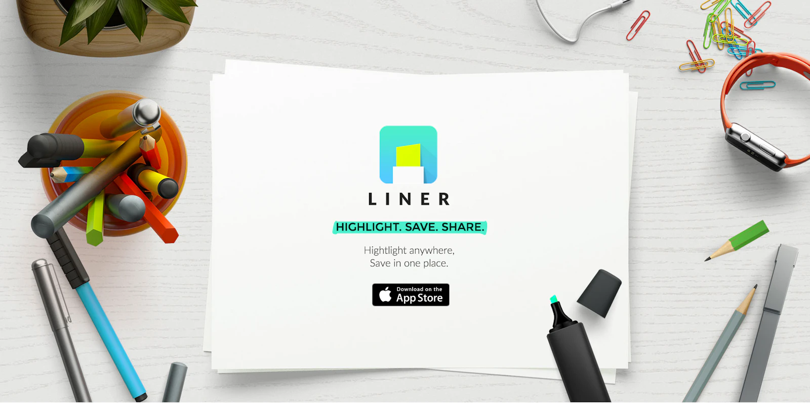 Liner screenshot — Highlight, save, and share any web page