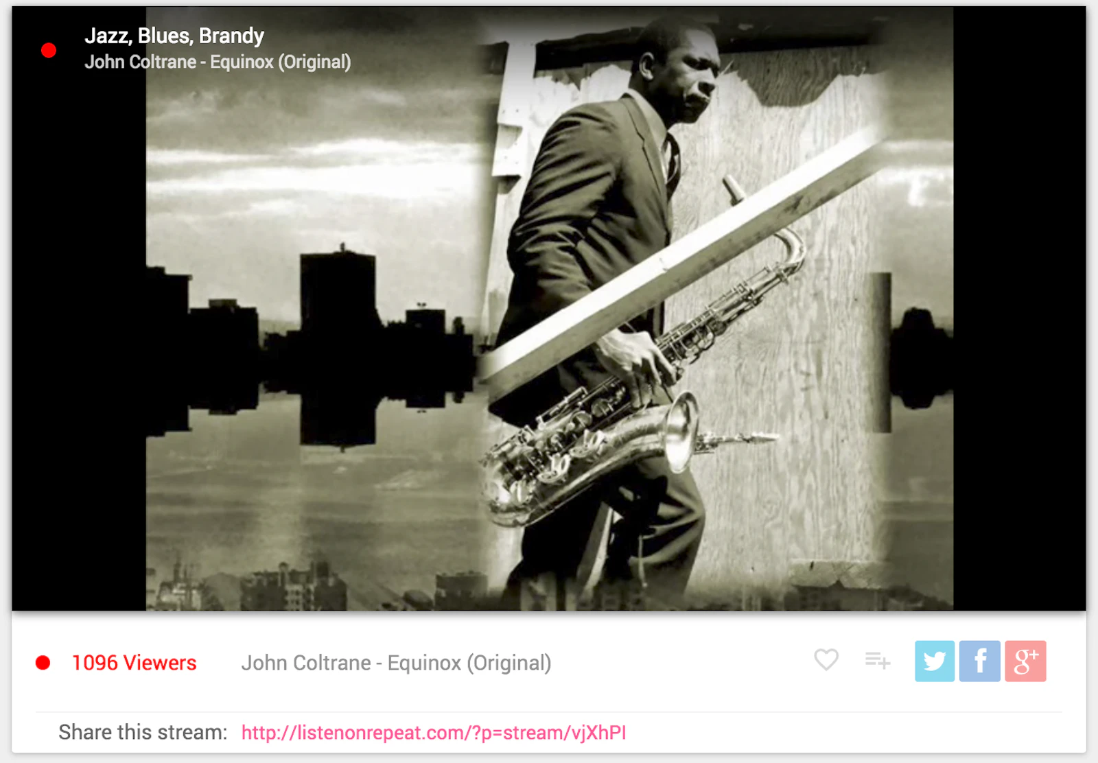 ListenOnRepeat screenshot — 24/7 curated music streams