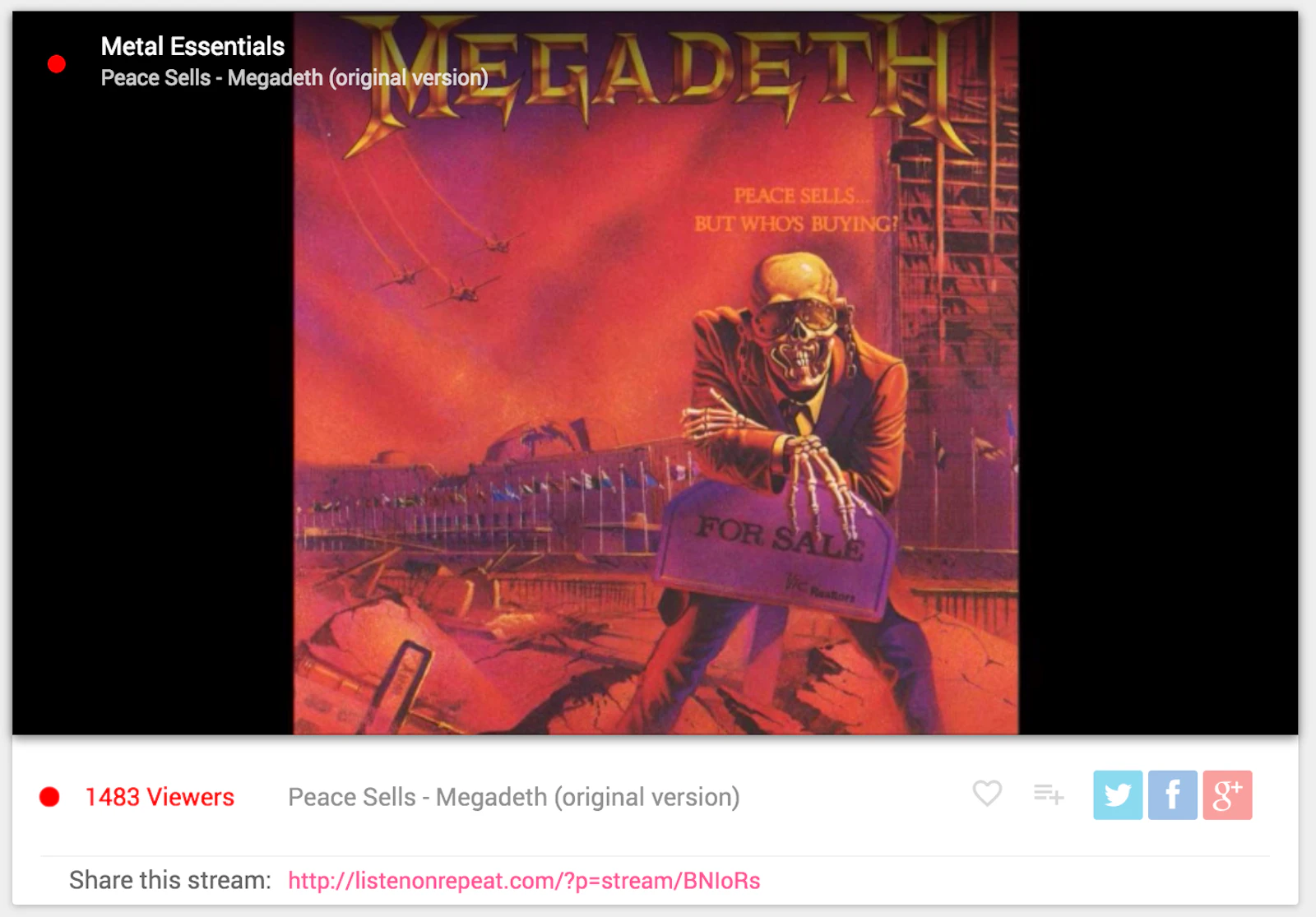 ListenOnRepeat screenshot — 24/7 curated music streams