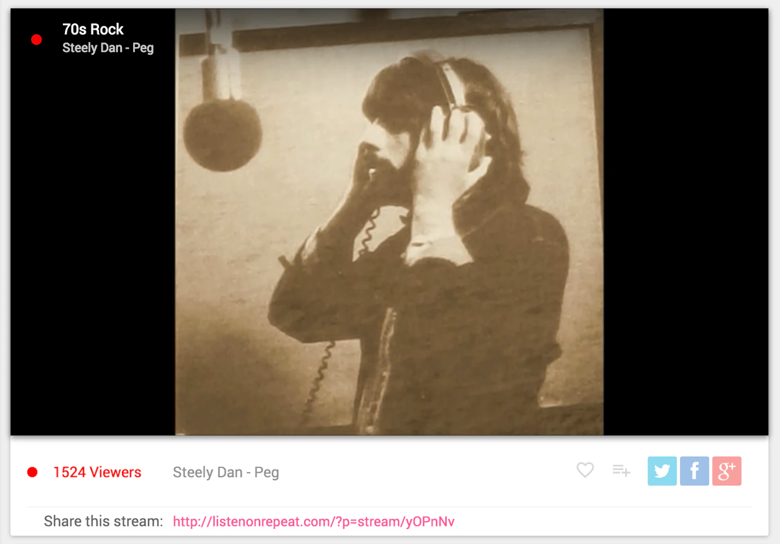 ListenOnRepeat screenshot — 24/7 curated music streams