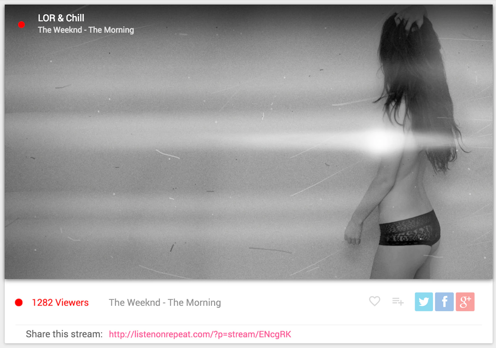 ListenOnRepeat screenshot — 24/7 curated music streams