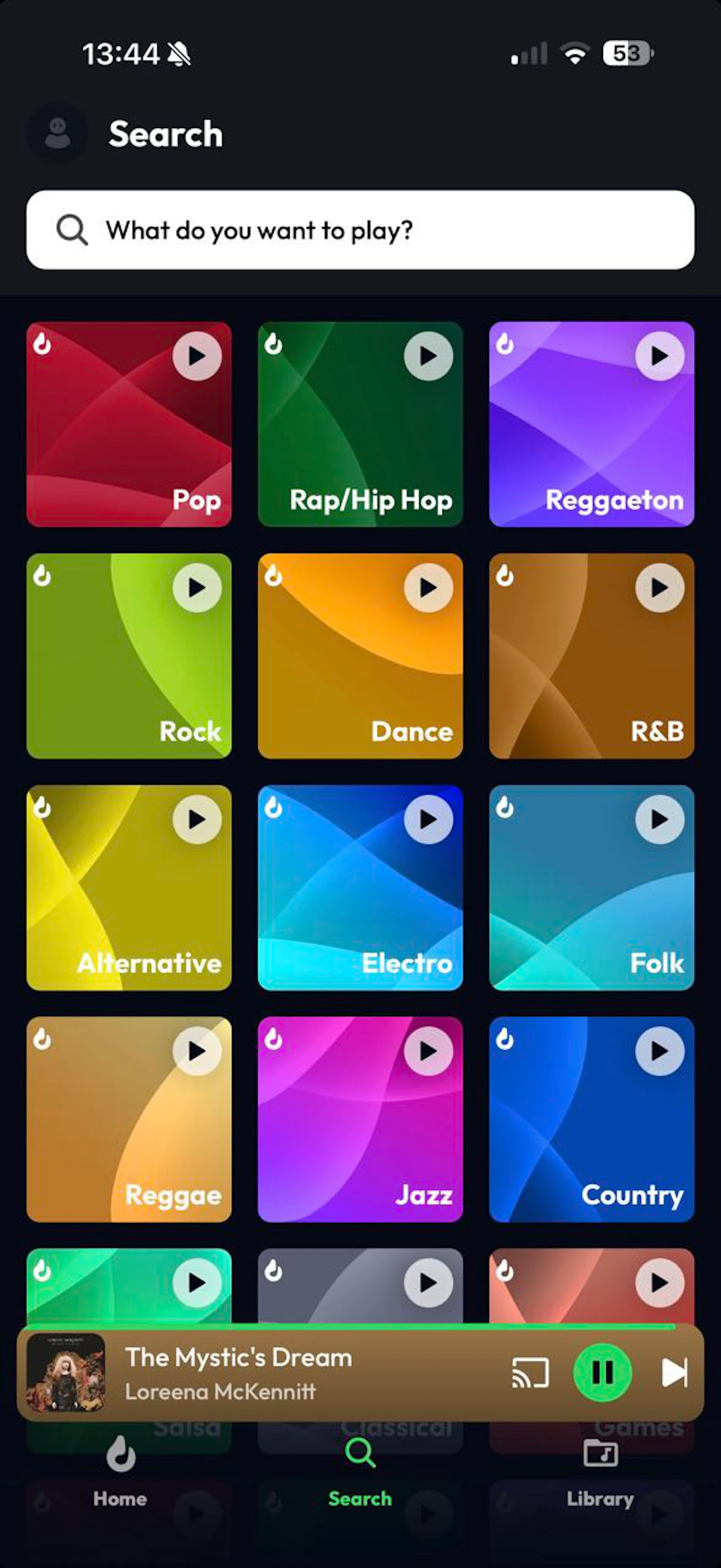Lyra Music screenshot — Simple and free music discovery based on how you feel