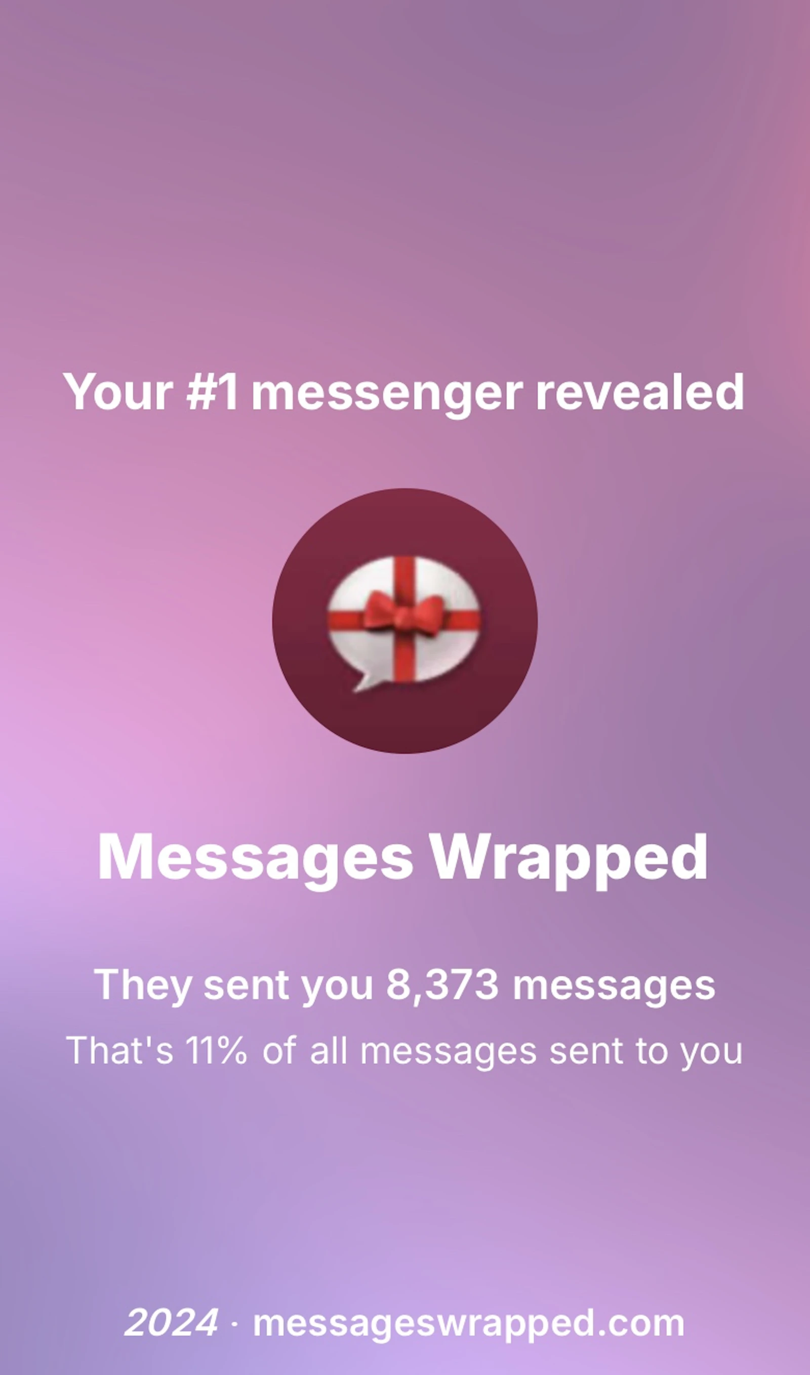Messages Wrapped screenshot — Spotify Wrapped, but for your texts