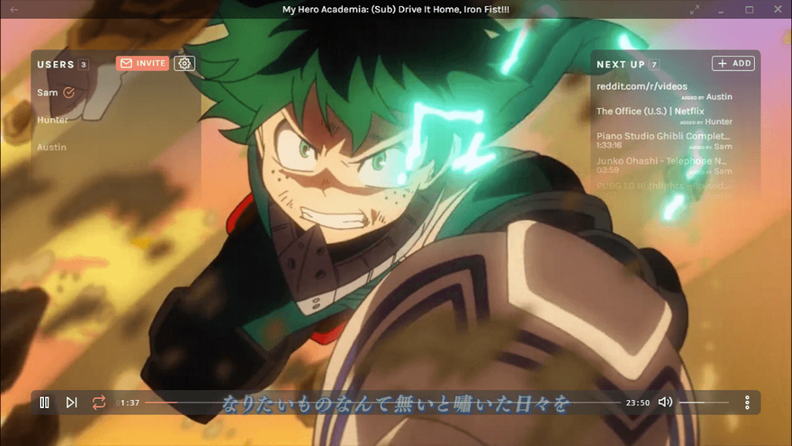 Metastream screenshot — Watch streaming media with friends