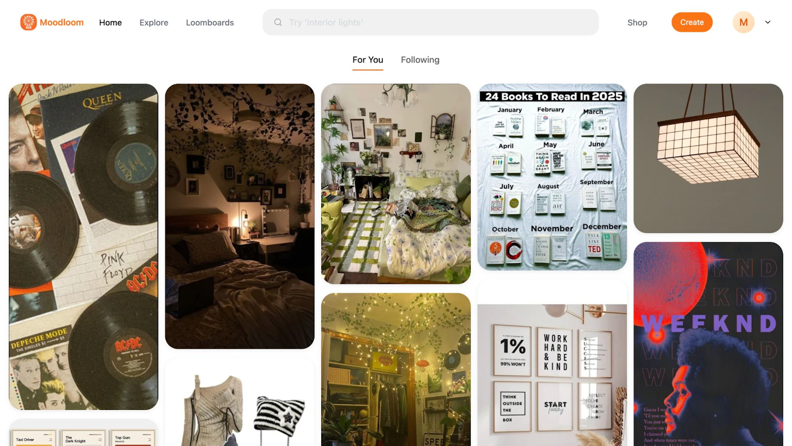 Moodloom screenshot — Ad-free Pinterest Alternative with AI content filtering 