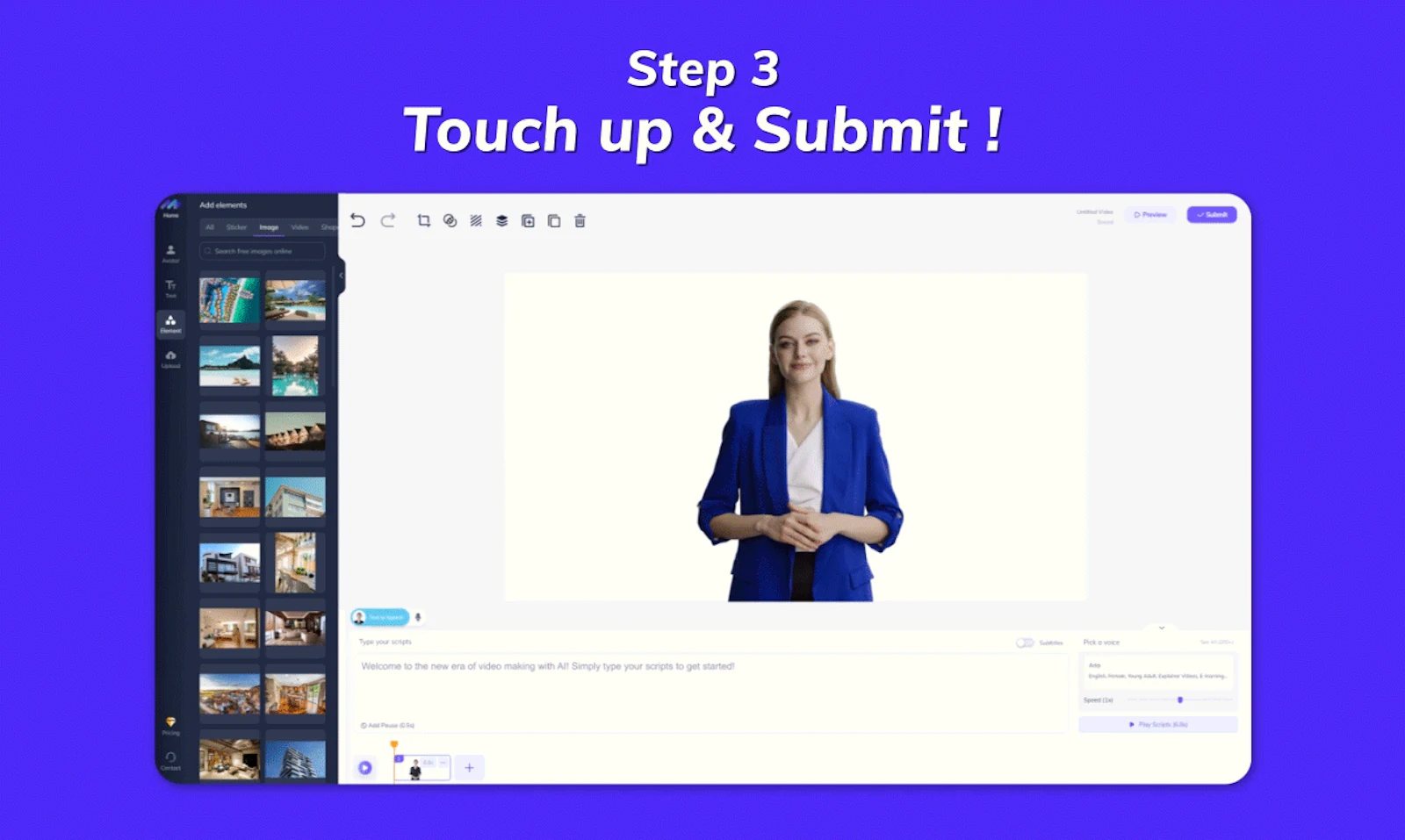 Movio.la screenshot — Create real-human videos from text in your browser