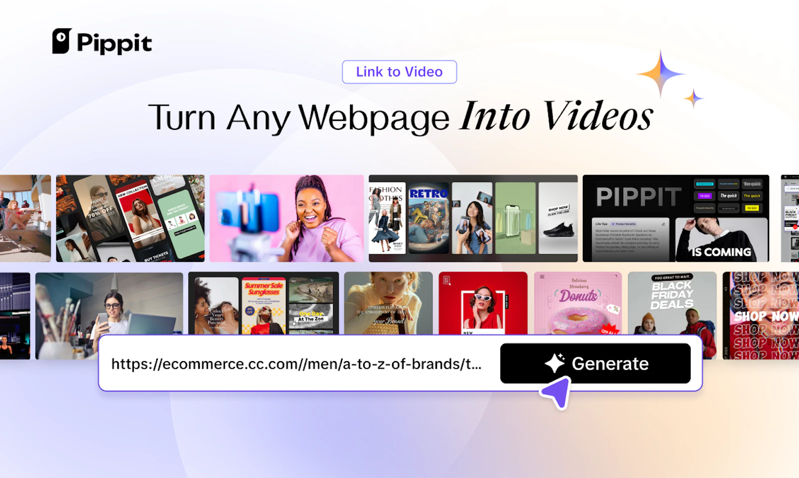 Pippit AI screenshot — Your smart video & image creator for marketing success