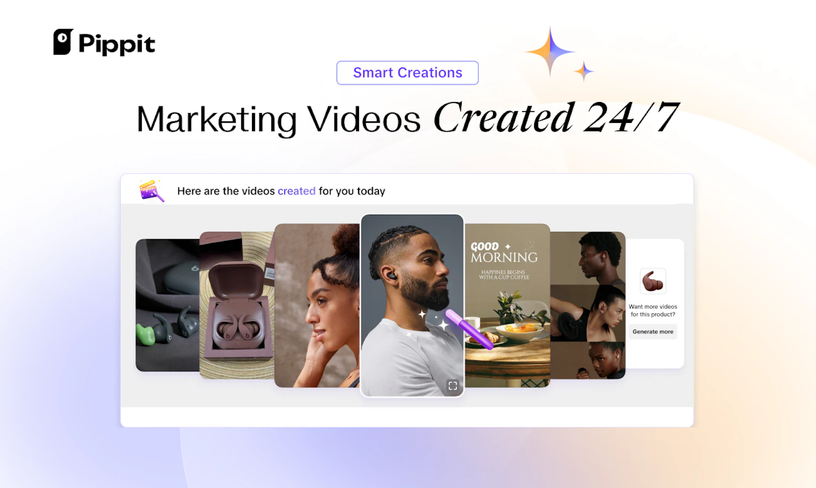 Pippit AI screenshot — Your smart video & image creator for marketing success
