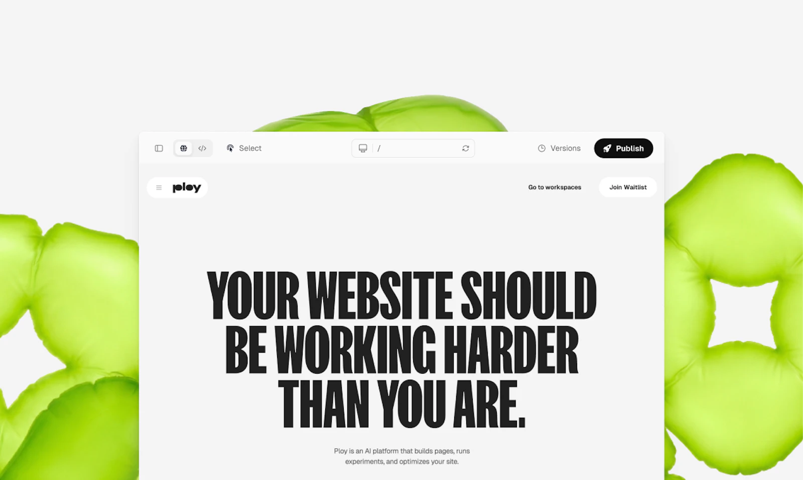 Ploy.ai screenshot — Ploy turns your website into your company's growth engine.