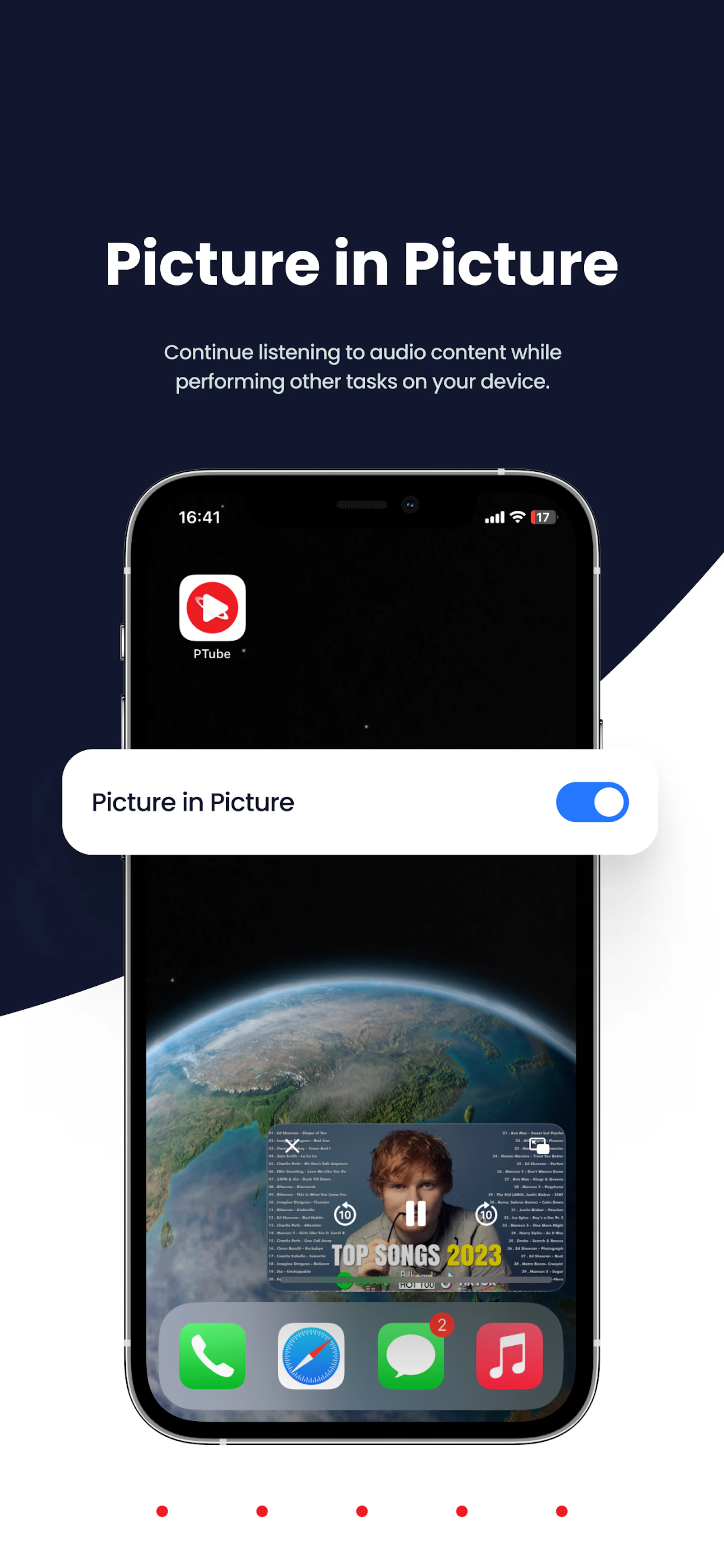 PTube screenshot — Video lite, block ads