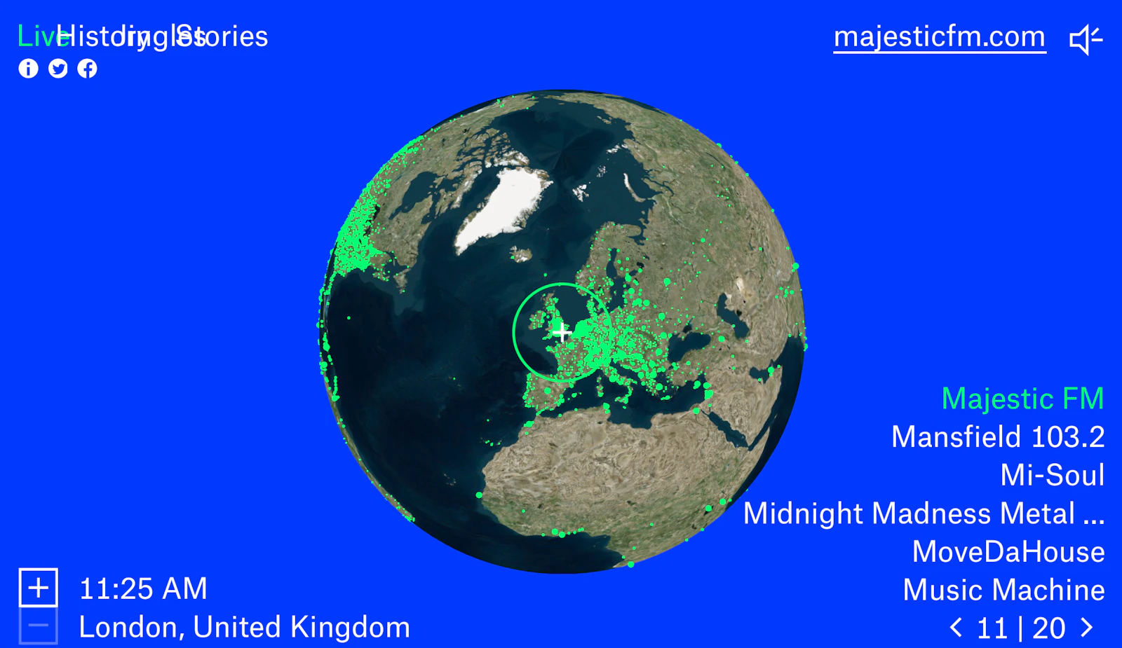 Radio Garden screenshot — Browse thousands of live radio streams around the world