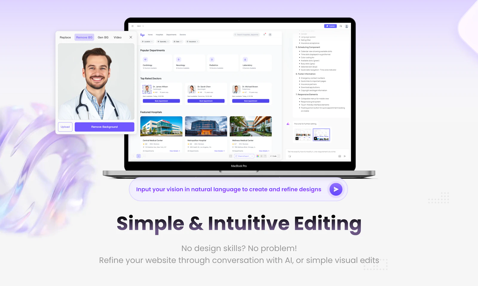 Readdy screenshot — Websites that stand out, built and published in minutes