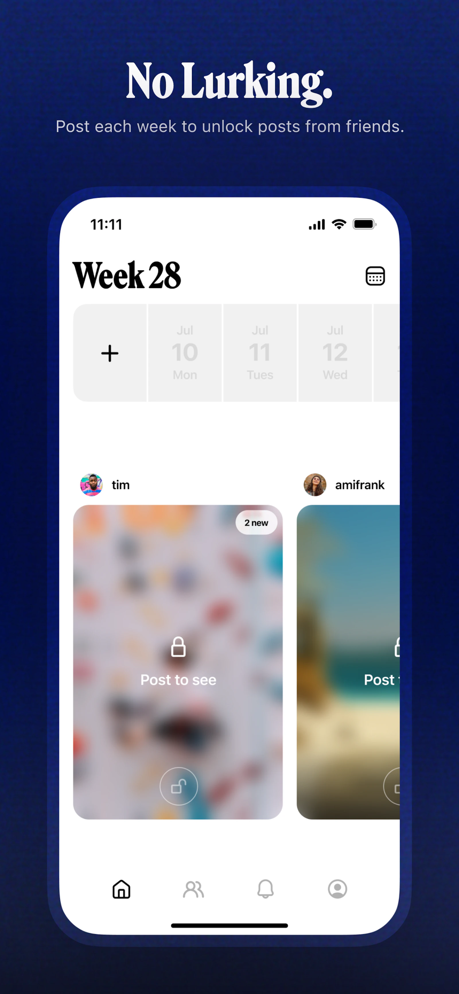 Retro screenshot — A friends-only photo journal for moments big and small