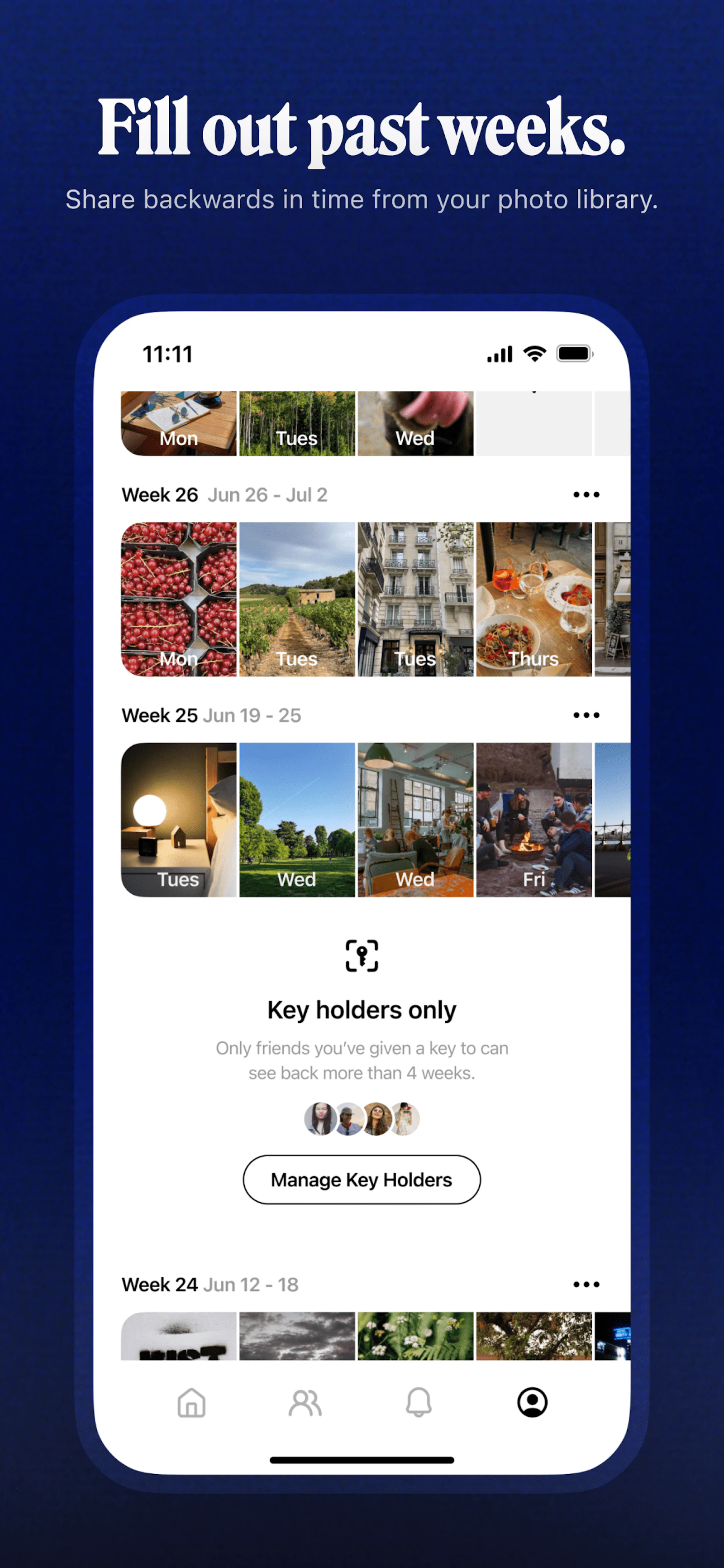 Retro screenshot — A friends-only photo journal for moments big and small