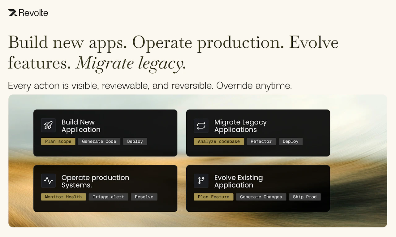 Revolte screenshot — AI for Software Engineering