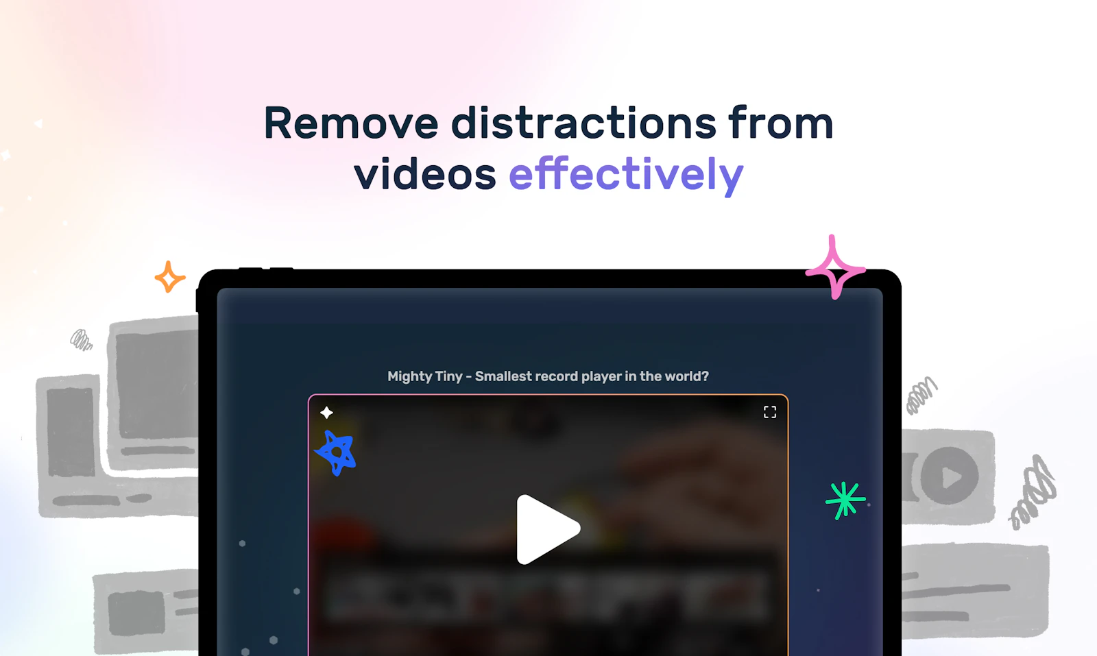 SafeTube screenshot — A safe and focused video player for YouTube and Vimeo