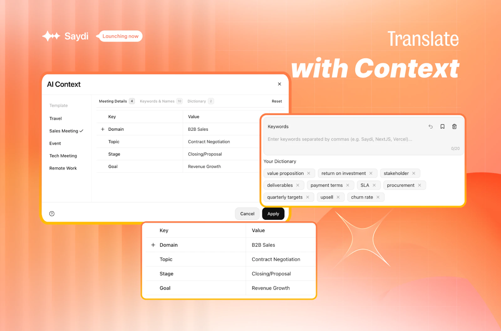 Saydi screenshot — Real time voice translation for persona & work
