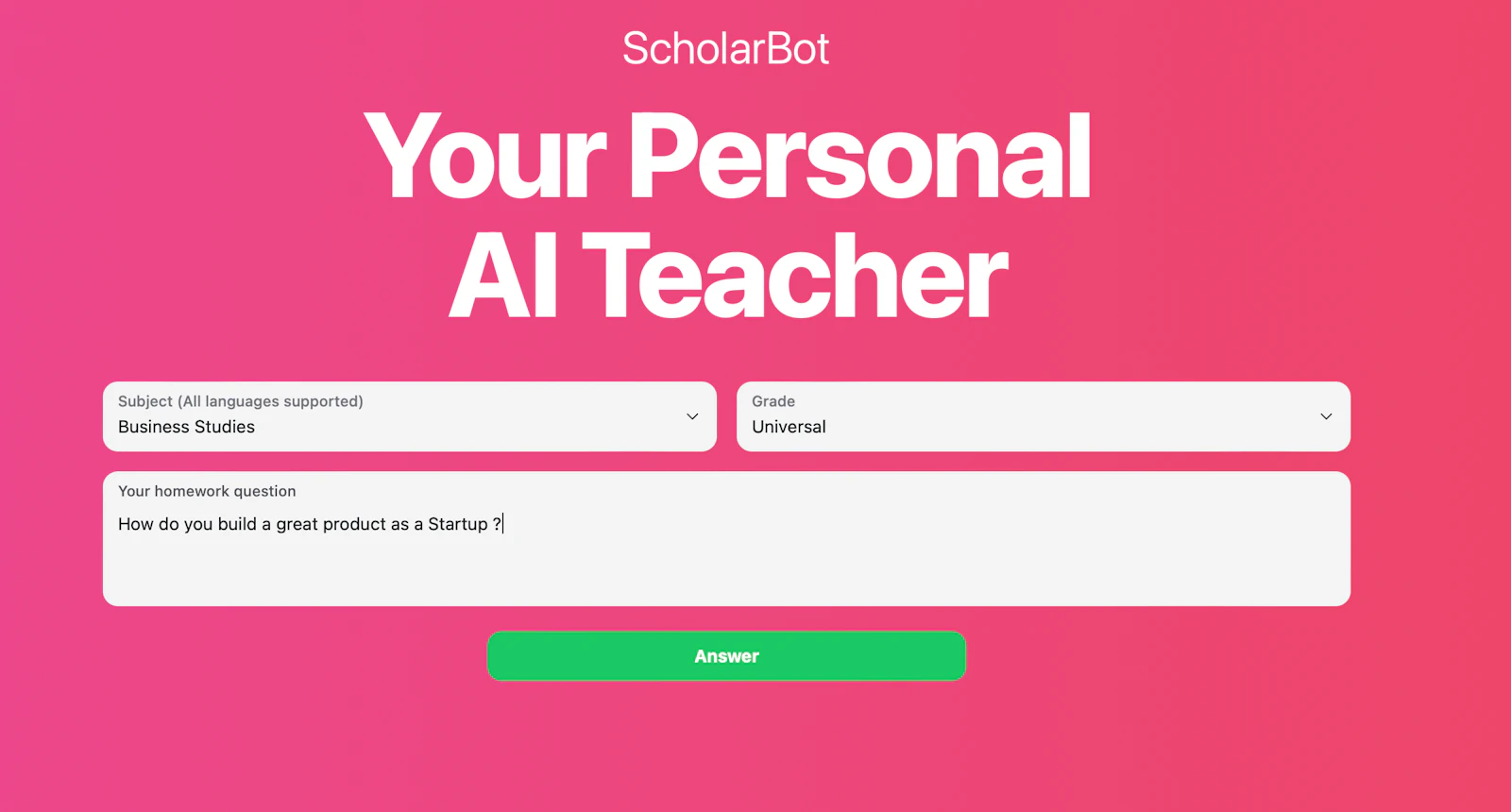 Scholarbot AI preview