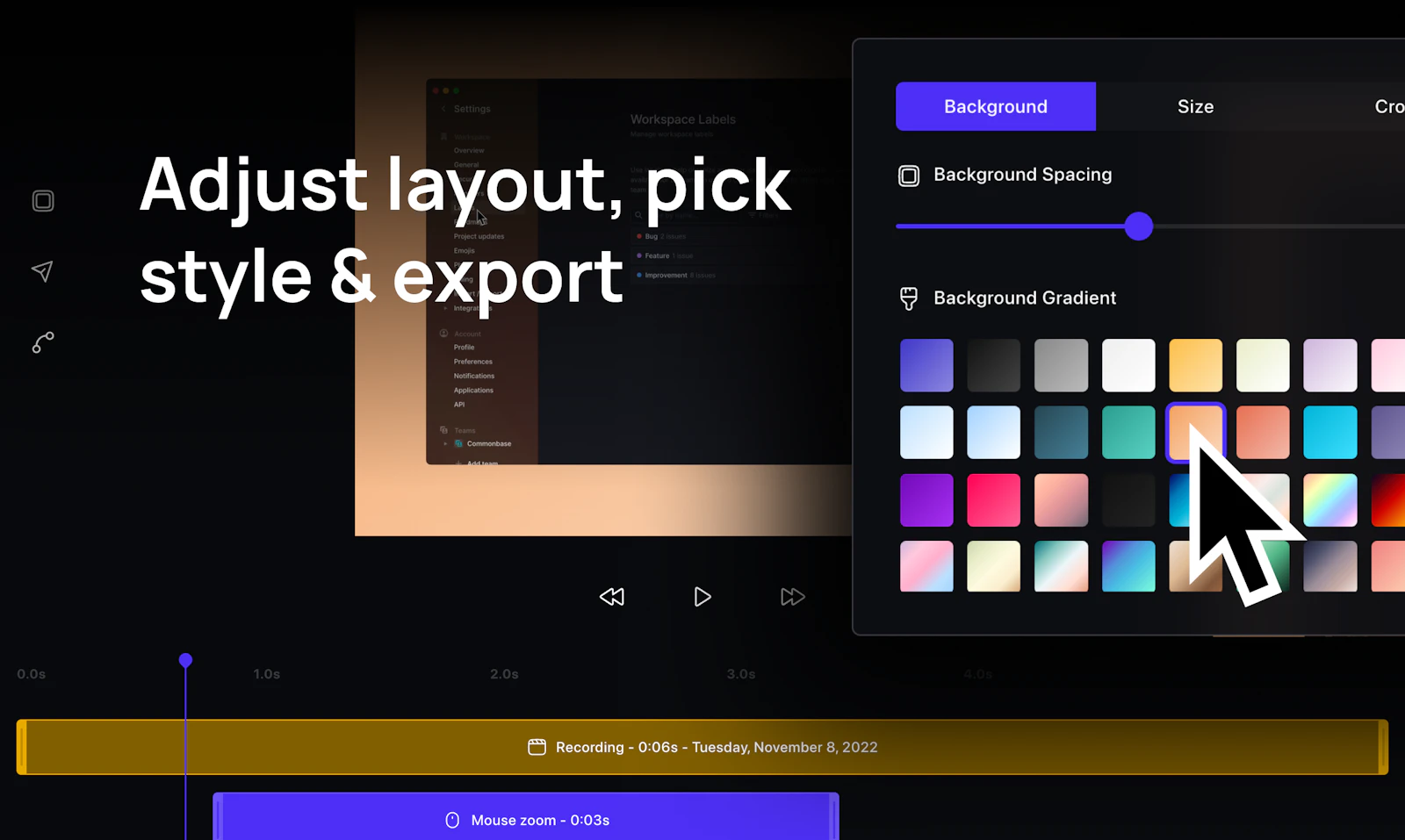 Screen Studio screenshot — Beautiful screen recordings in minutes